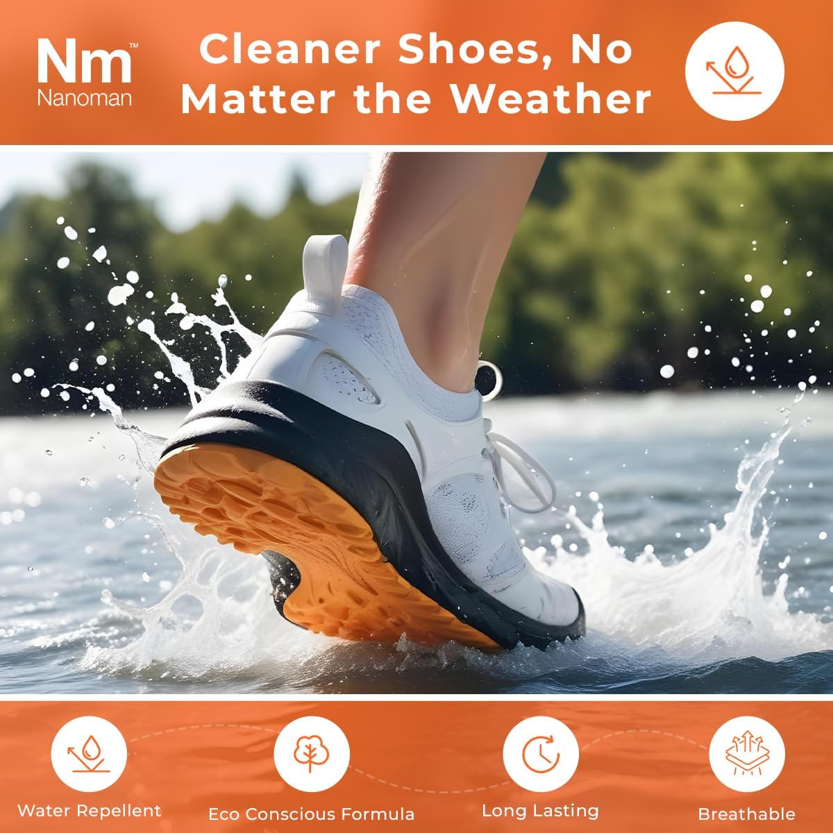 NANOMAN Fabric Waterproof Spray – Protects Shoes, Fabric, Suede, Leather & More. Eco-Friendly
