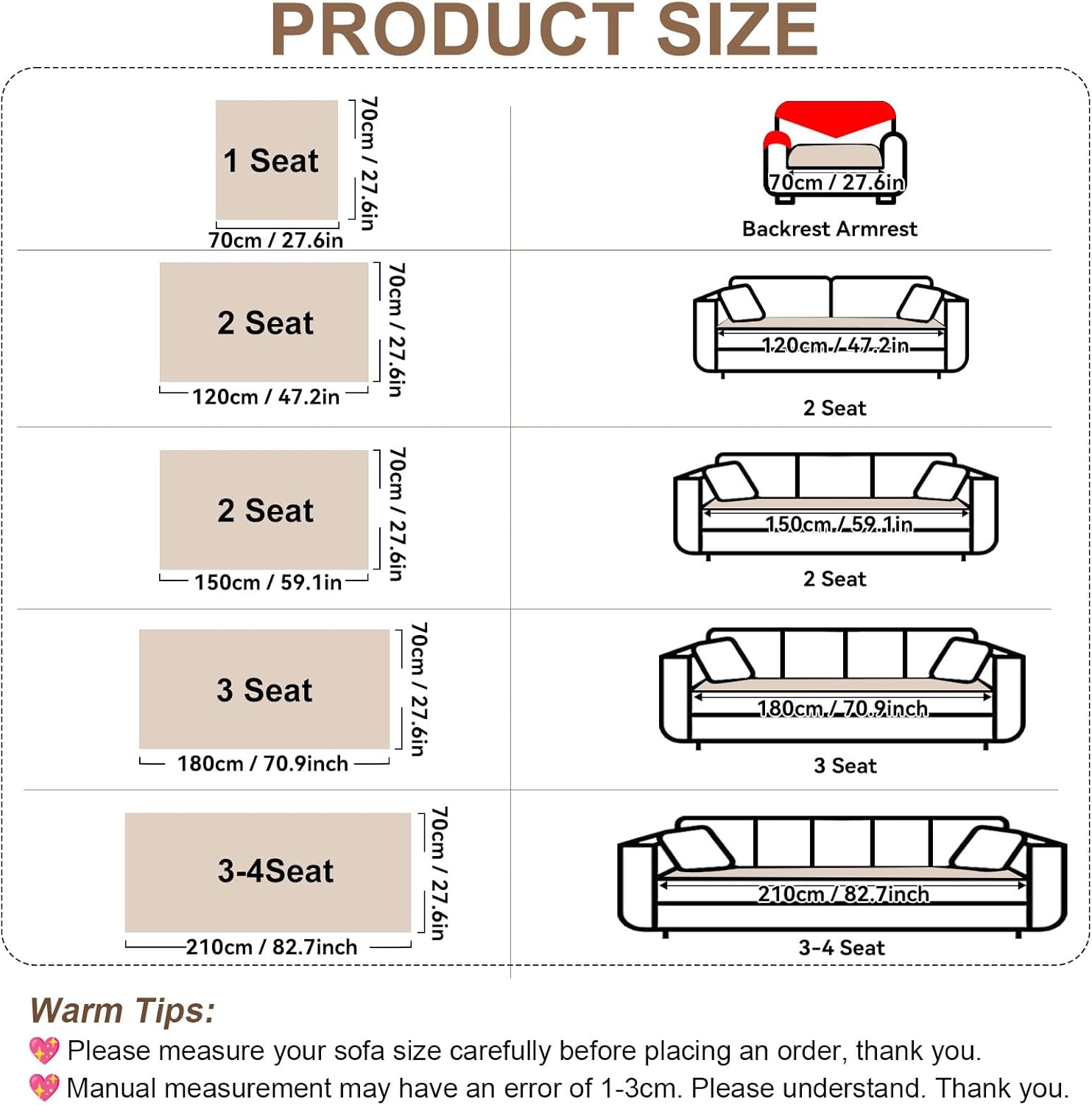 OTOB Plush Couch Cover for Dogs Washable, Non Slip Fuzzy Soft Armrest Backrest Sofa Slipcovers