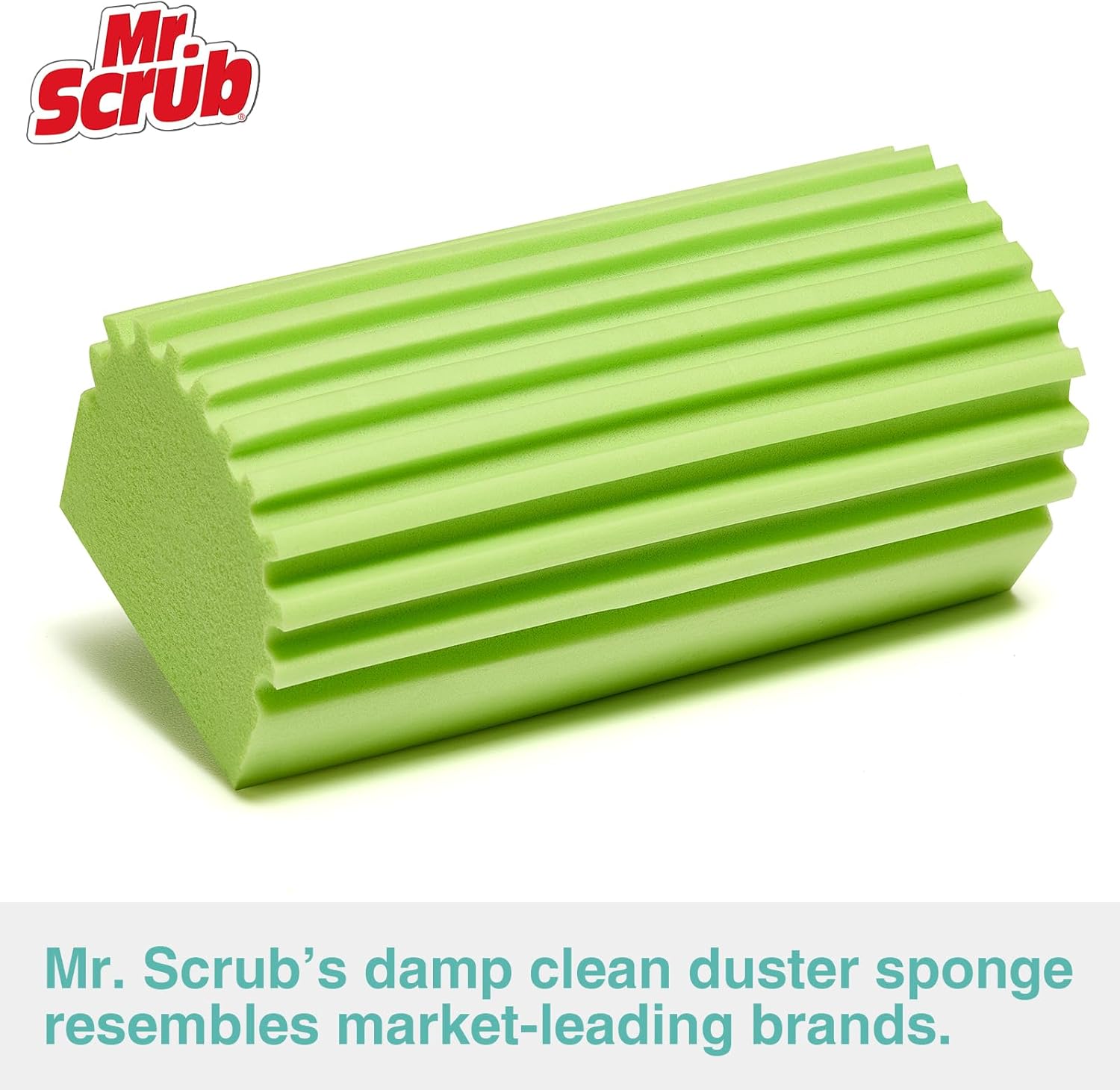 4 Pack Damp Dusting Sponge Duster, Green Dust Cleaning Sponge, Reusable Household Cleaning Sponge