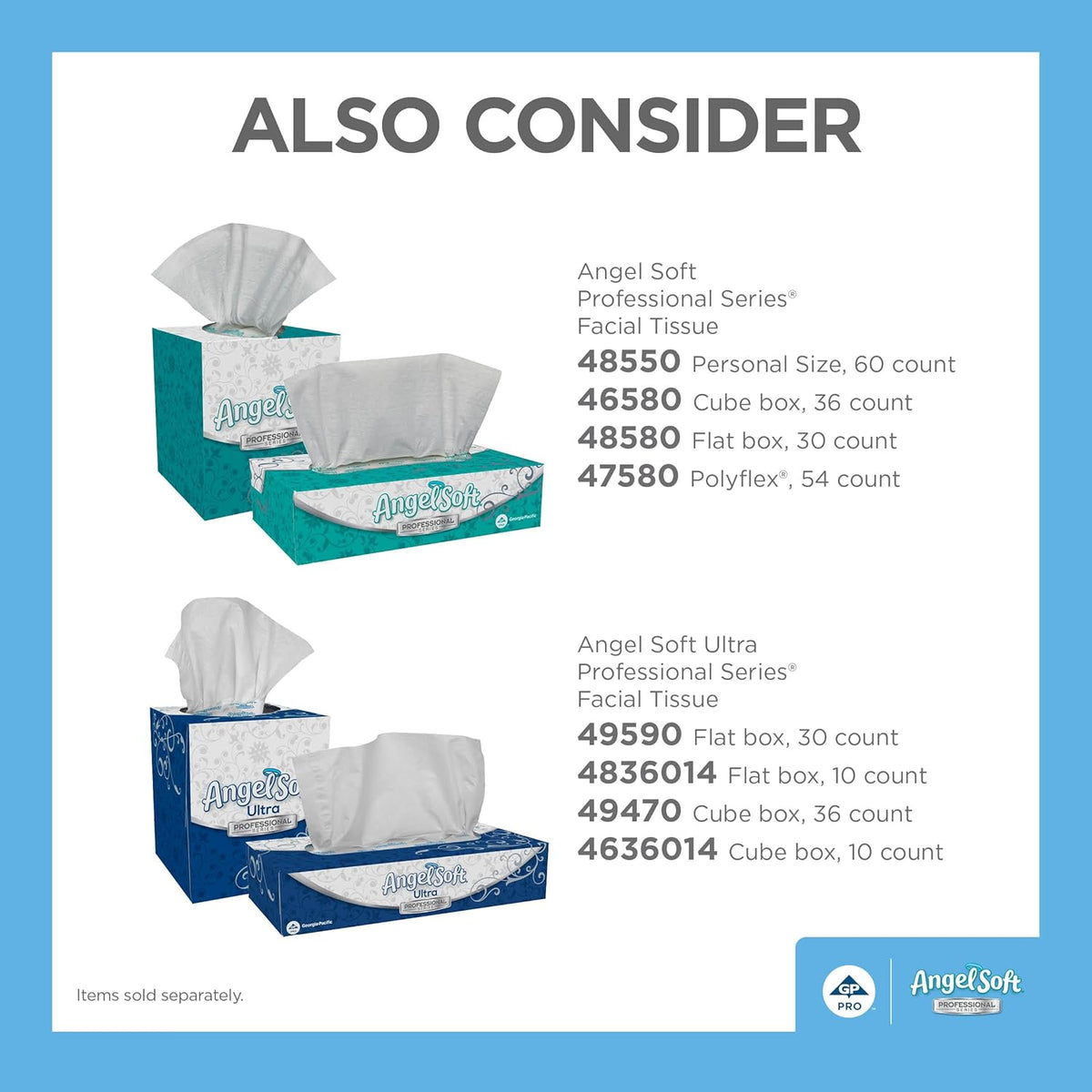 Georgia-Pacific Angel Soft Professional Series Polyflex 2-Ply Facial Tissue Paper (47580),96 Sheets