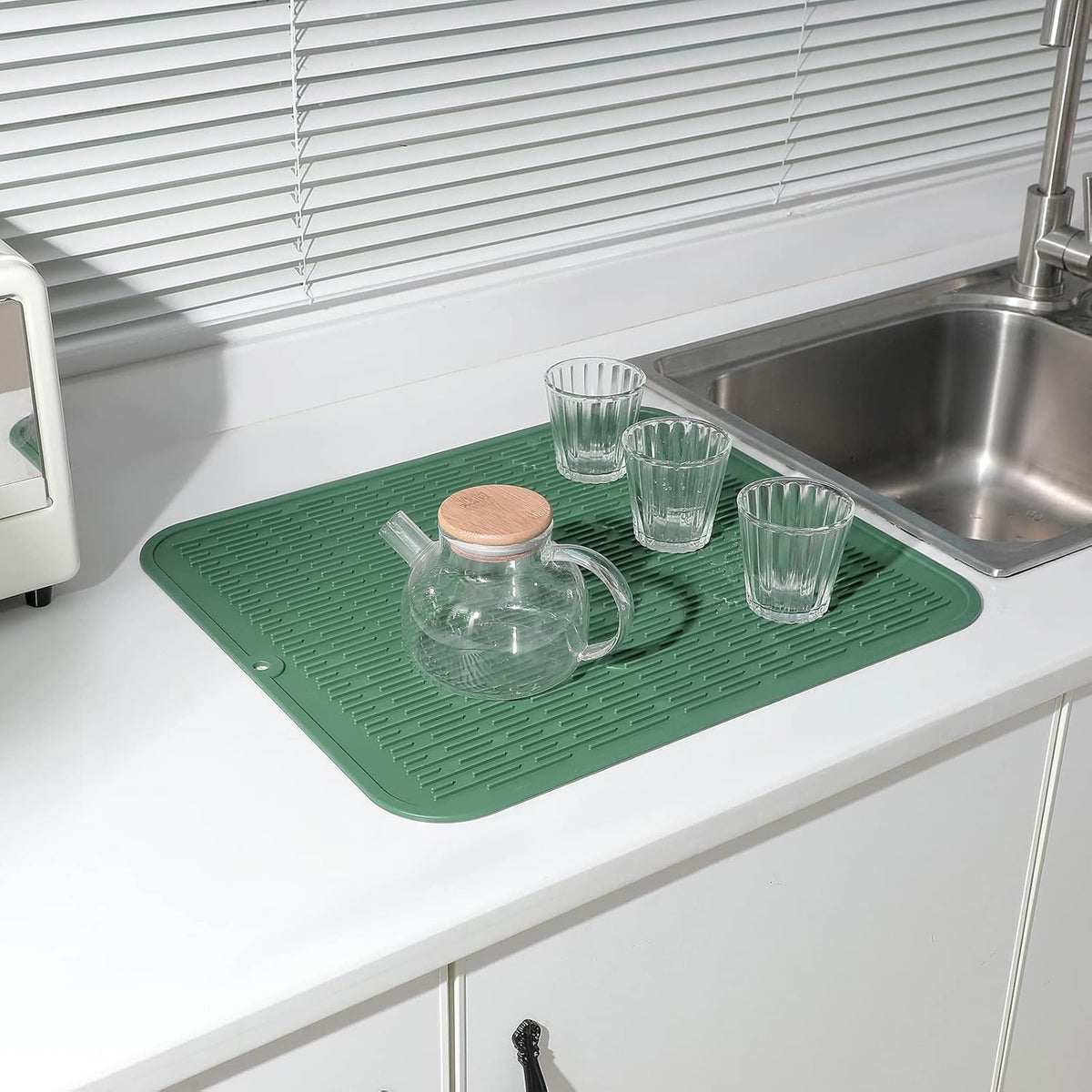 Silicone Dish Drying Mat for Multiple Usage,Easy clean,Eco-friendly,Heat-resistant Silicone Mat for