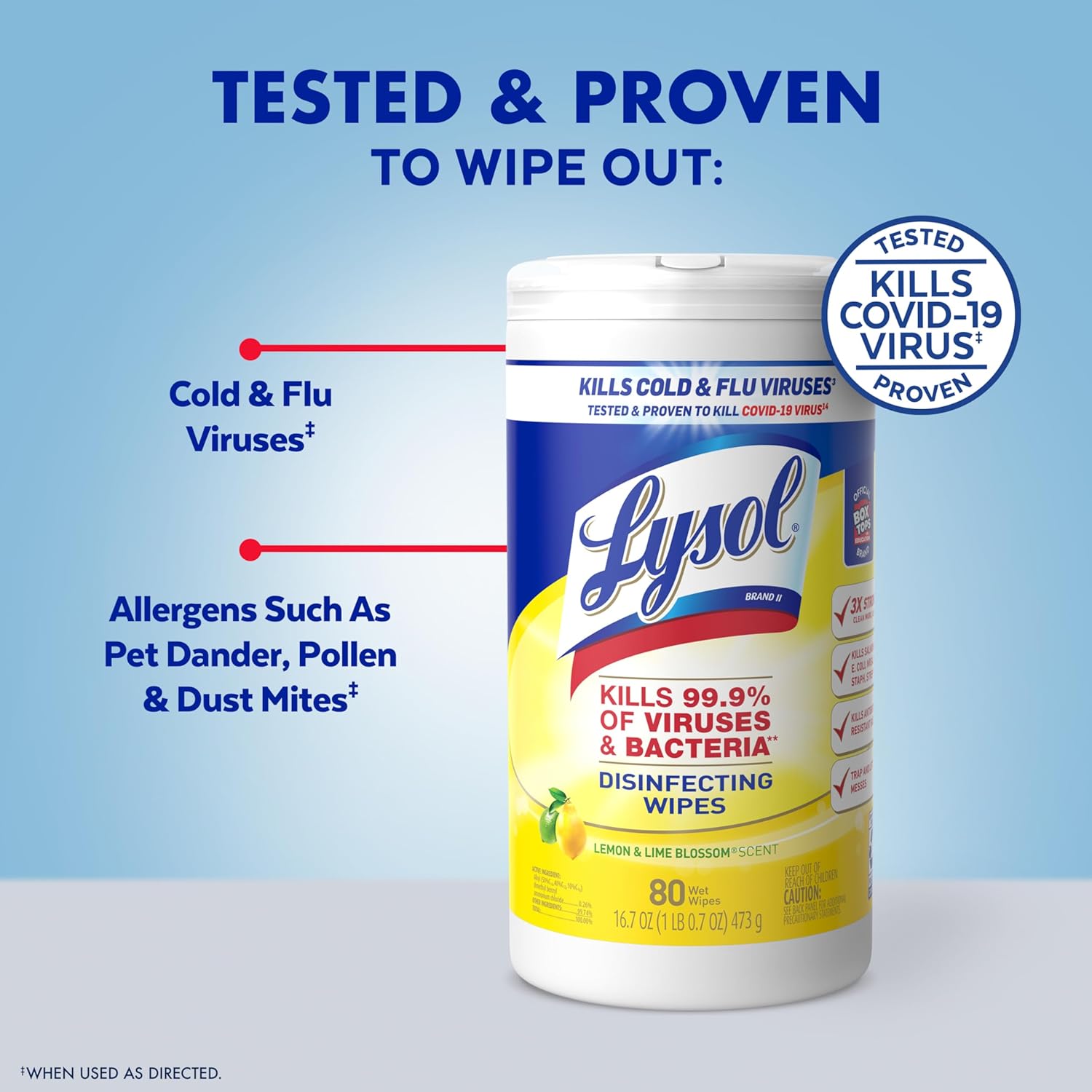 Lysol Disinfectant Wipes Bundle, Dorm Room Essentials, Multi-Surface Cleaning Wipes, For