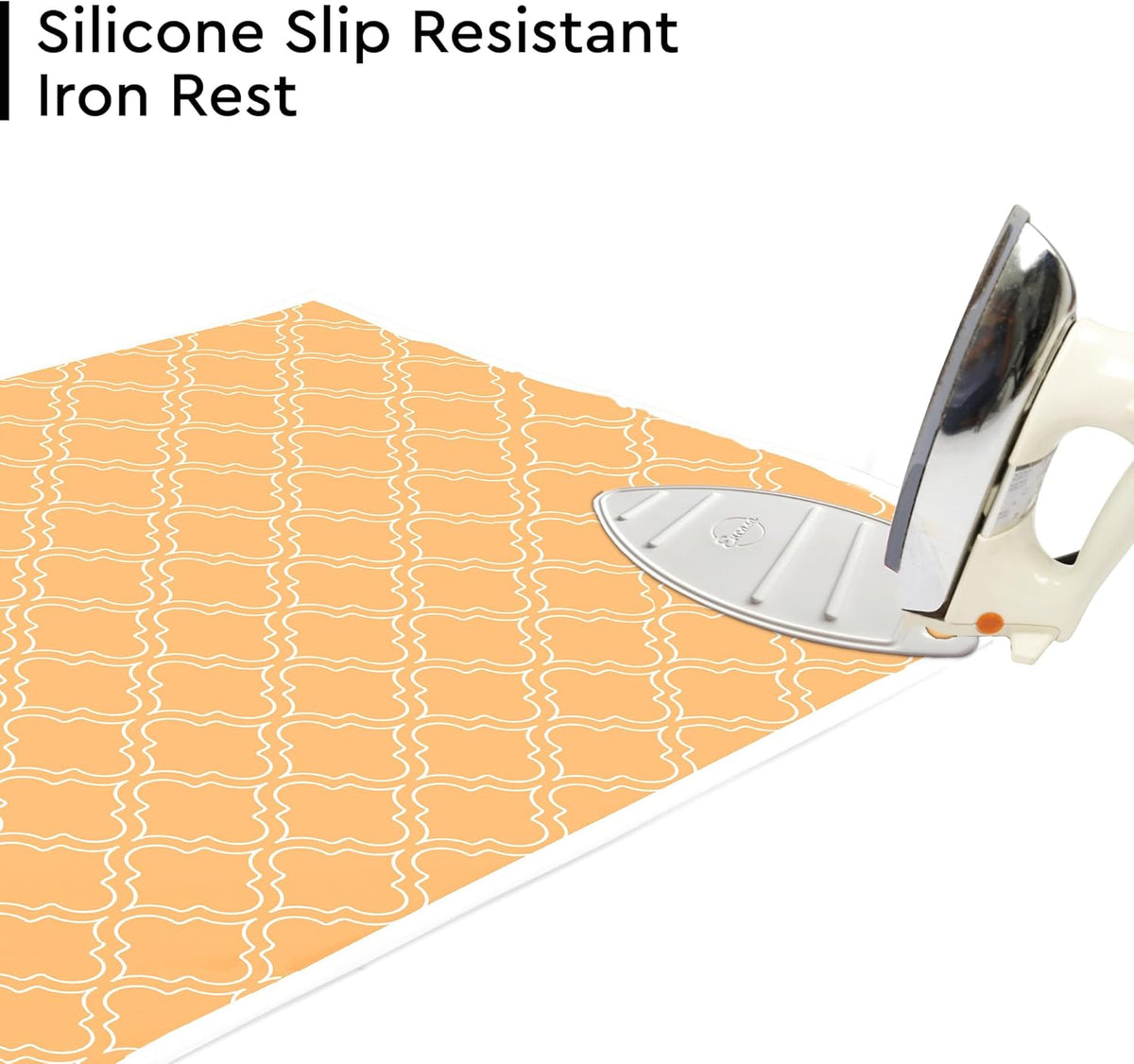 Encasa XO Ironing Mat/Pad (Large 48"x28") with 3mm Padding & Silicone Iron Rest for Steam Pressing
