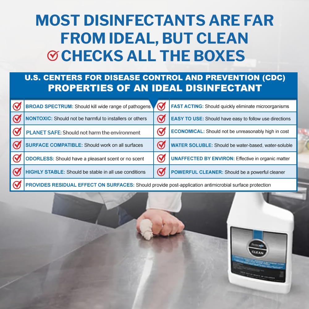 PermaSafe CLEAN, All-Purpose Hospital Disinfectant Cleaner; No Rinse, Hard, Soft & Food Contact