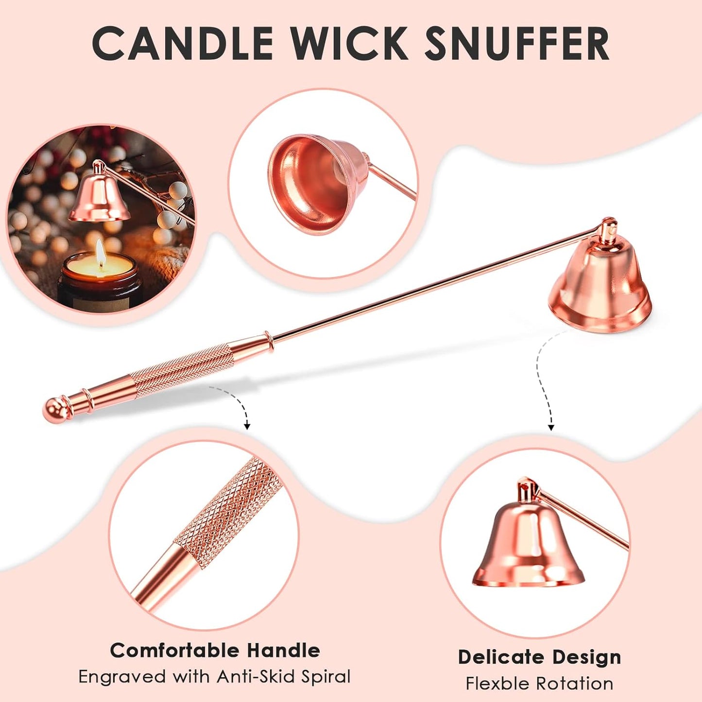 6 in 1 Candle Accessory Set,Candle Wick Trimmer Cutter,Candle Wick Dipper,Candle Wick Snuffer