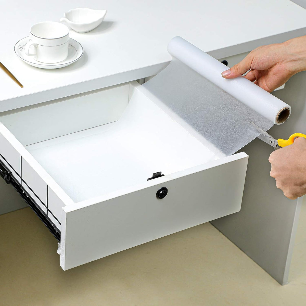 Shelf Liner Silicone Shelf Liners for Kitchen Cabinets Non-Adhesive Non-Slip Waterproof Cabinet