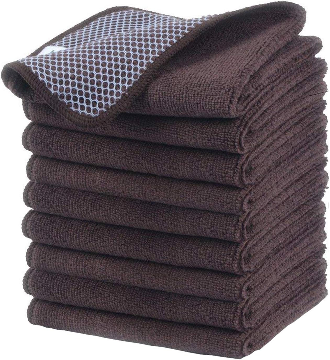KinHwa Kitchen Washcloths for Dishes Absorbent Microfiber Dish Cloths Quick Dry Dish Rags with Poly