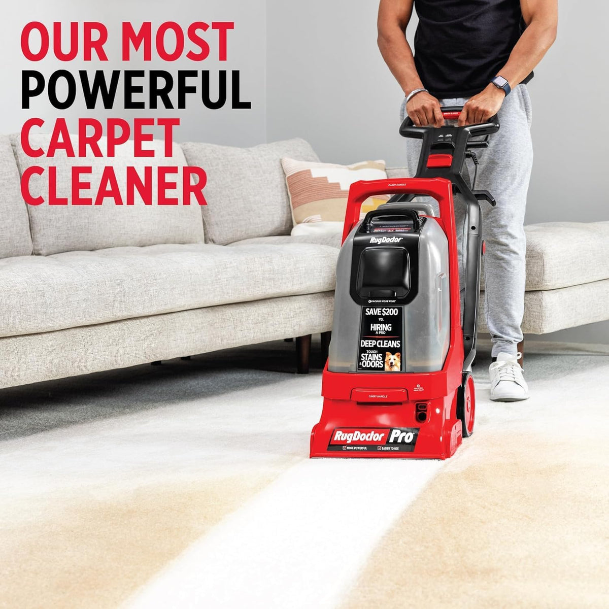 Rug Doctor Pro Deep Commercial Carpet Cleaning Machine, Oxy Bundle, Includes 48 oz. Oxy Cleaning
