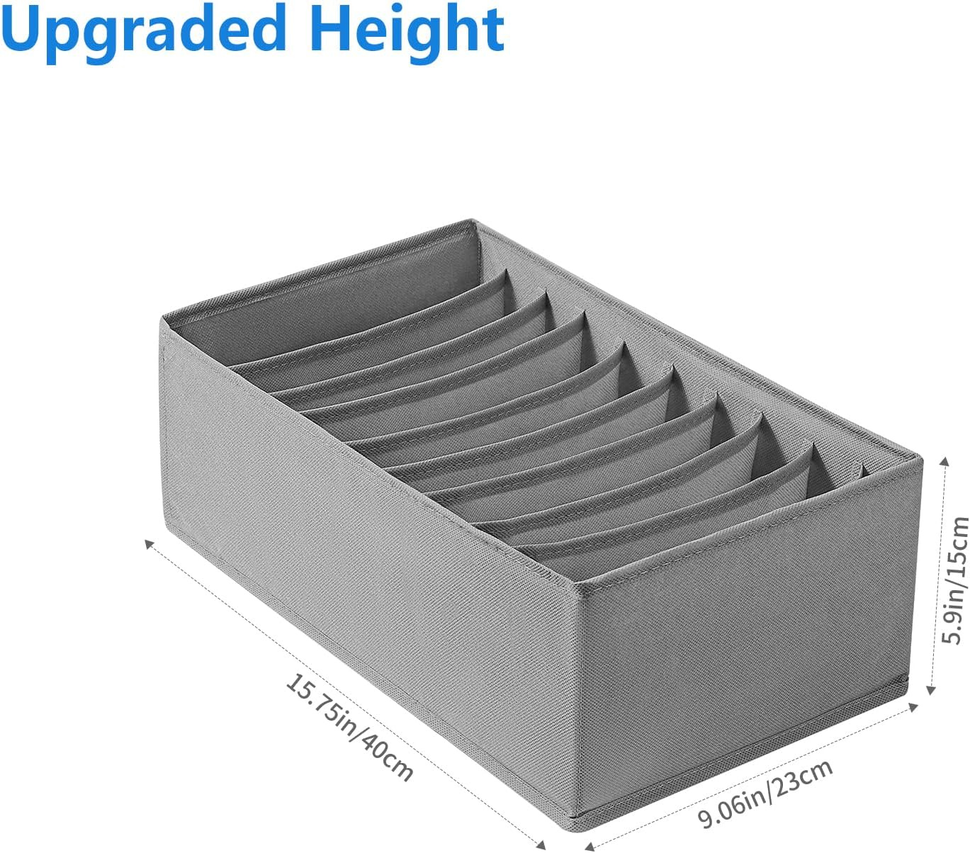 4 Packs T-shirt Drawer Organizers for Clothing,10 Grids Compartment Wardrobe Storage Box, Clothes