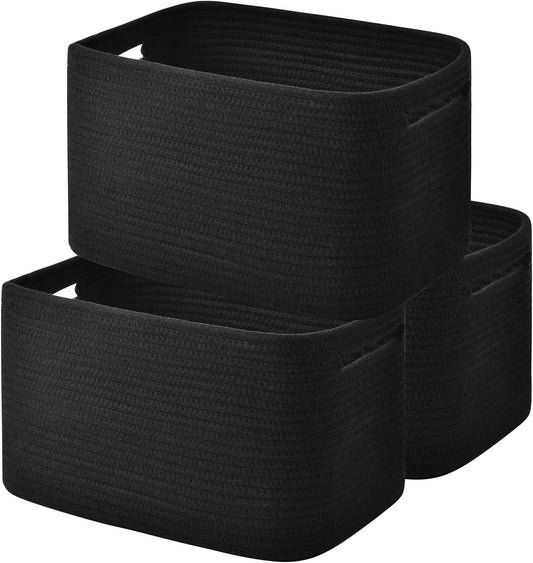 Storage Basket,Woven Baskets for Storage,Cotton Rope Baskets for Organizing,decorative Baskets for