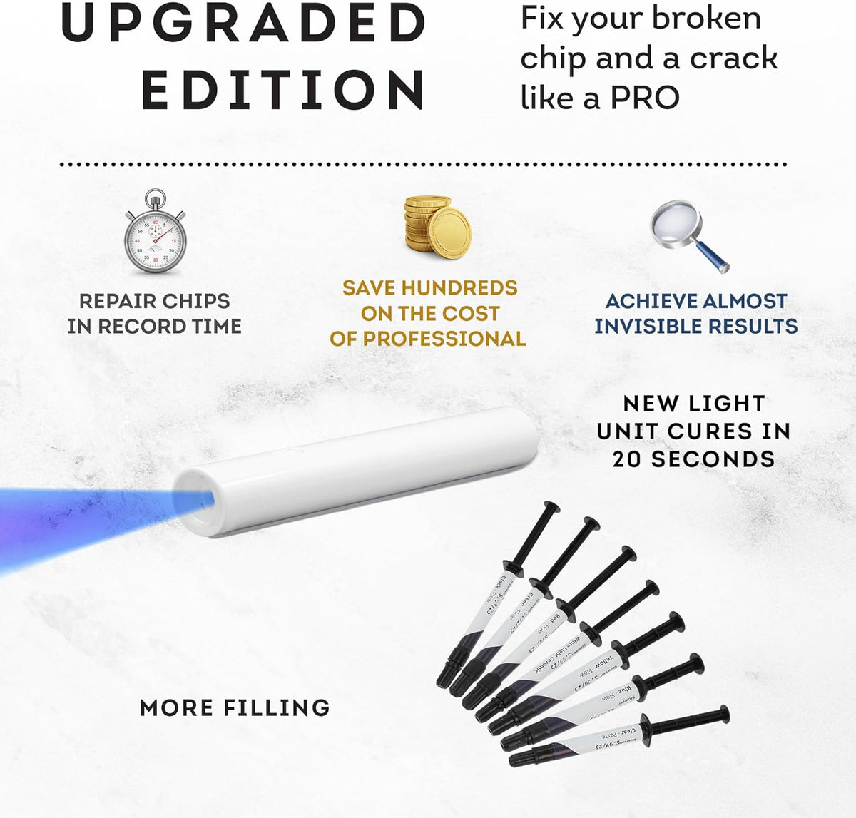 Multi-Color Surface Repair Kit - Fix Chips & Defects in Minutes | Restore Tiles Countertops and