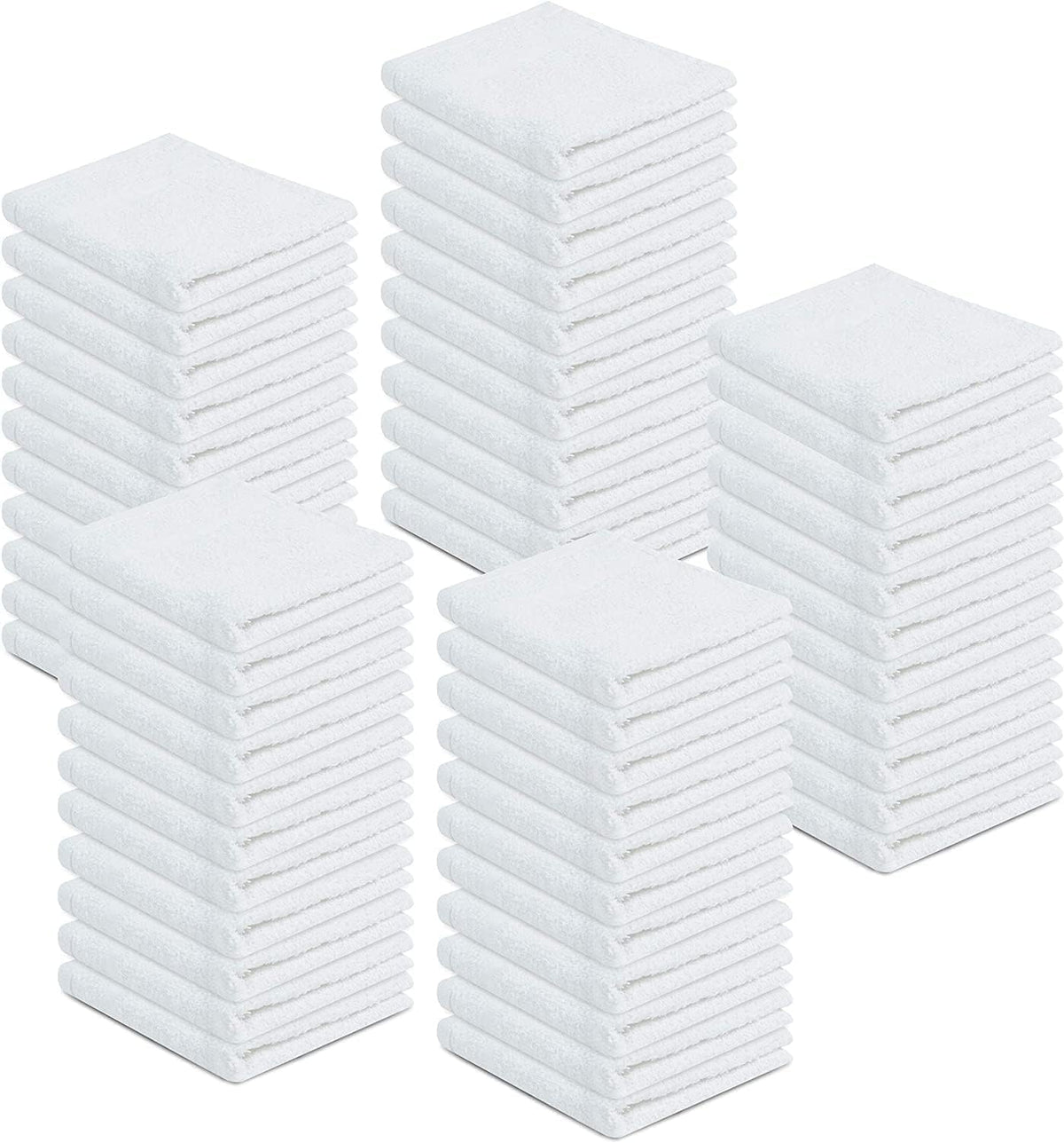 100% Cotton Terry Towels Cleaning Cloths Pack of 250(12x12 Inches) White Cotton Terry Cloth Bar