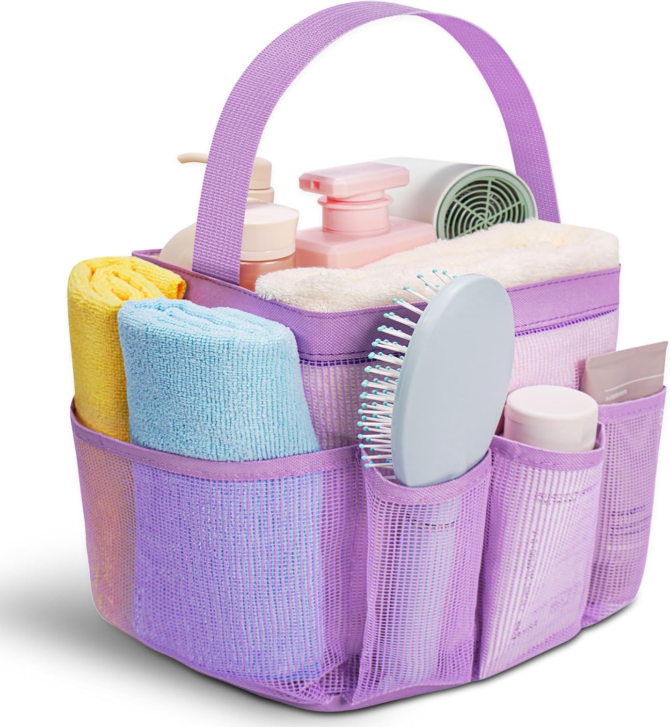 Camping Essentials Shower Caddy Portable for College Dorm Room Essentials for Girls with 9
