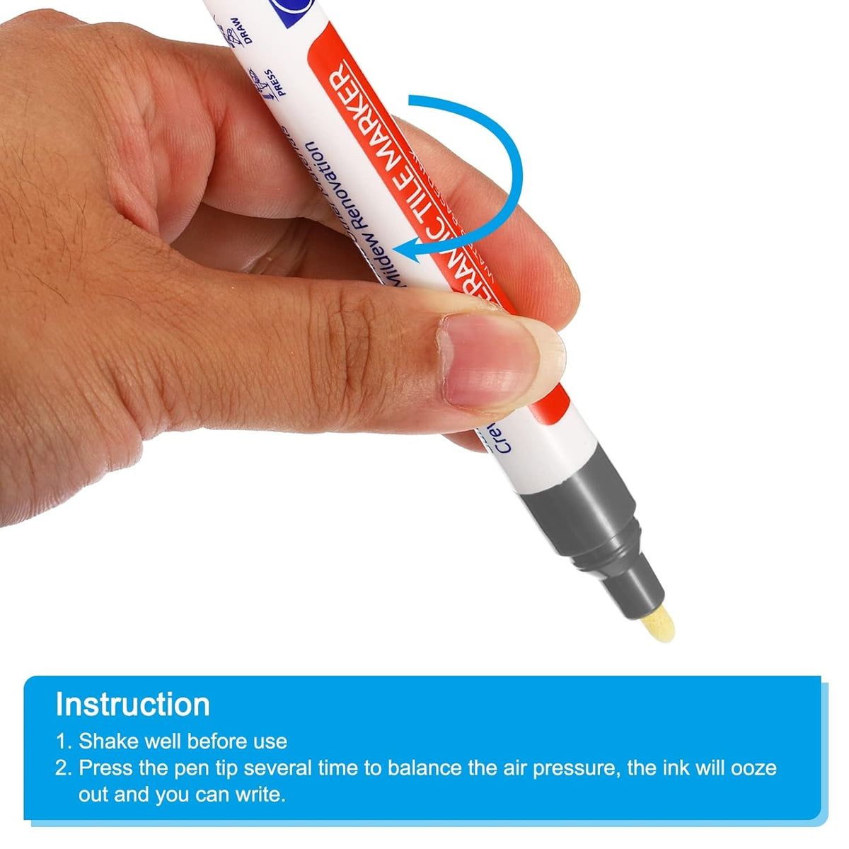 PATIKIL Grout Pen, 4 Pack Grey Tile Marker Waterproof Grout Sealer Pen Tile Repair Pens Paint Pens