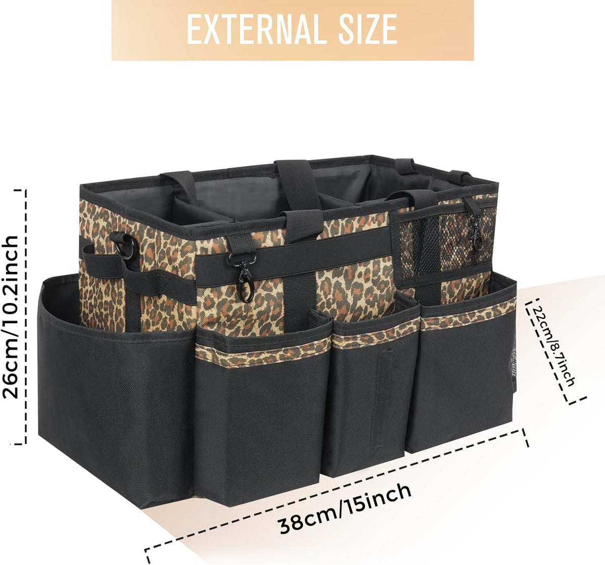 Wearable Cleaning Caddy, Cleaning Caddy Supplies Organizer with Handle & Shoulder Straps for