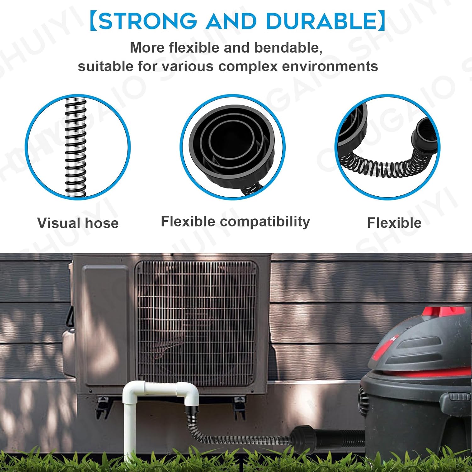 AC Drain Line Cleaner；AC Drain Line Cleaner Adapter Evacuates & Unclog AC Drain Line - HVAC to PVC