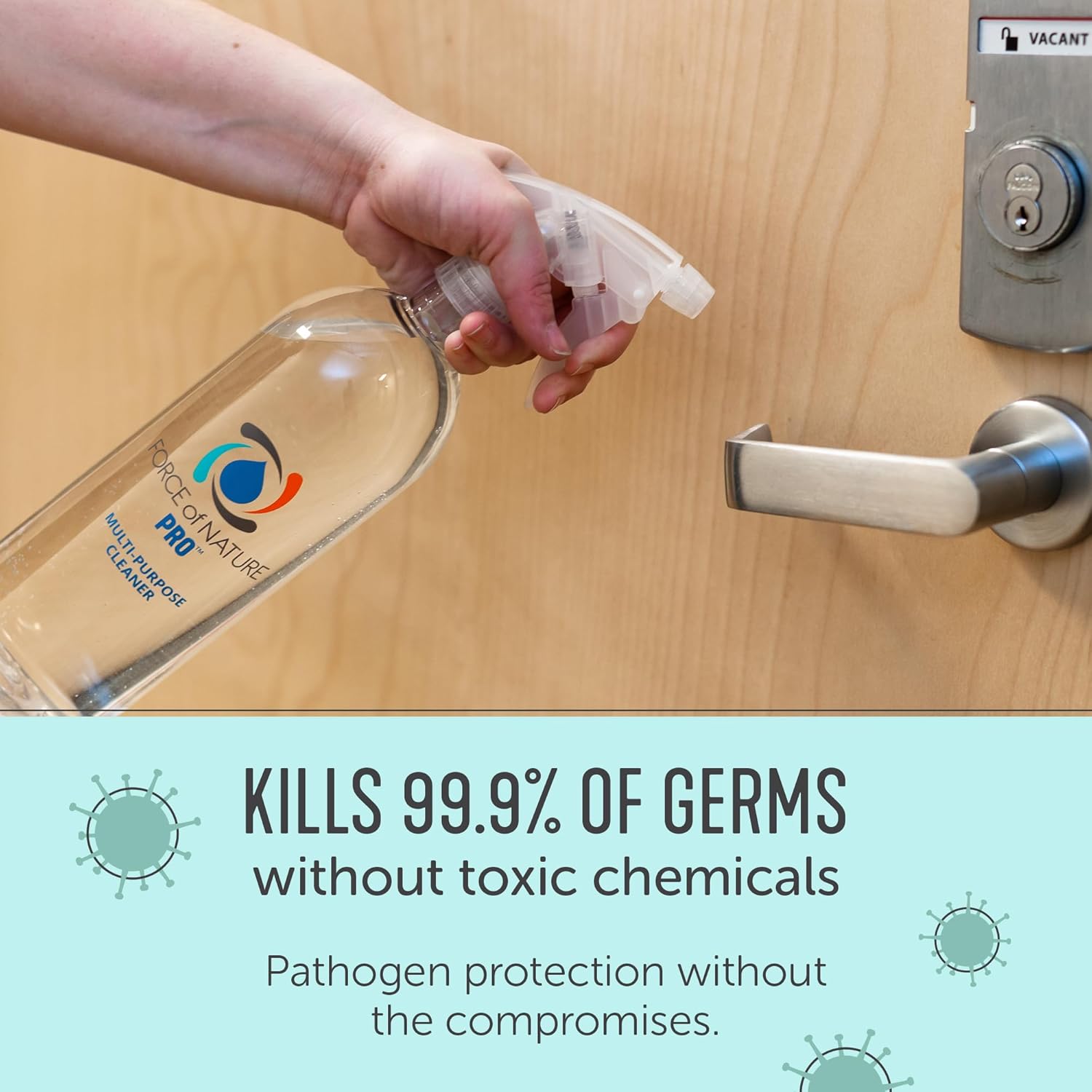 Force of Nature Multi-Purpose Cleaner, Disinfectant & Deodorizer | Kills 99.9% of Germs (Pro Kit