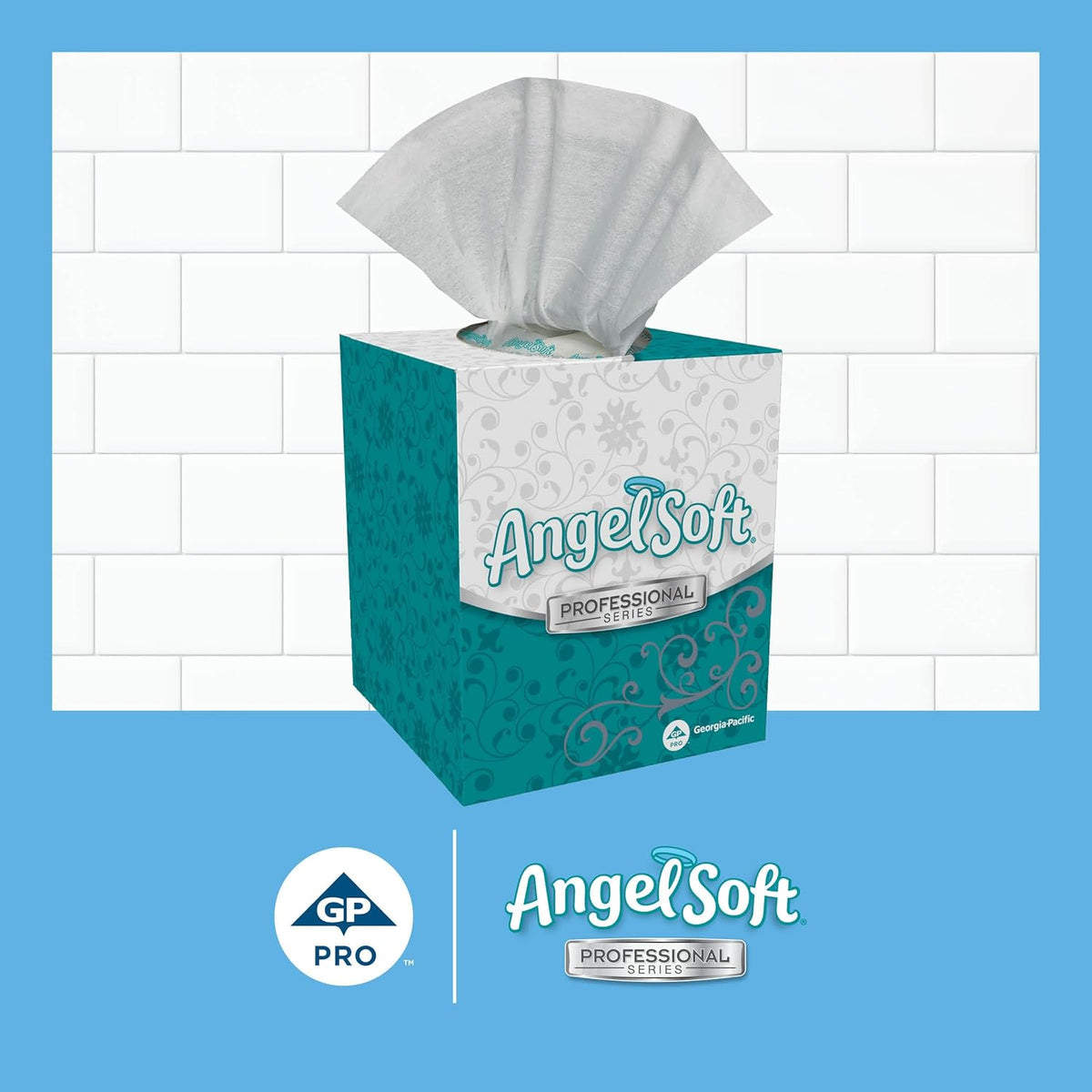 Angel Soft Professional Series 2-Ply Facial Tissue (46580), 96 Sheets, 36 Boxes, Bulk Pack, Ideal