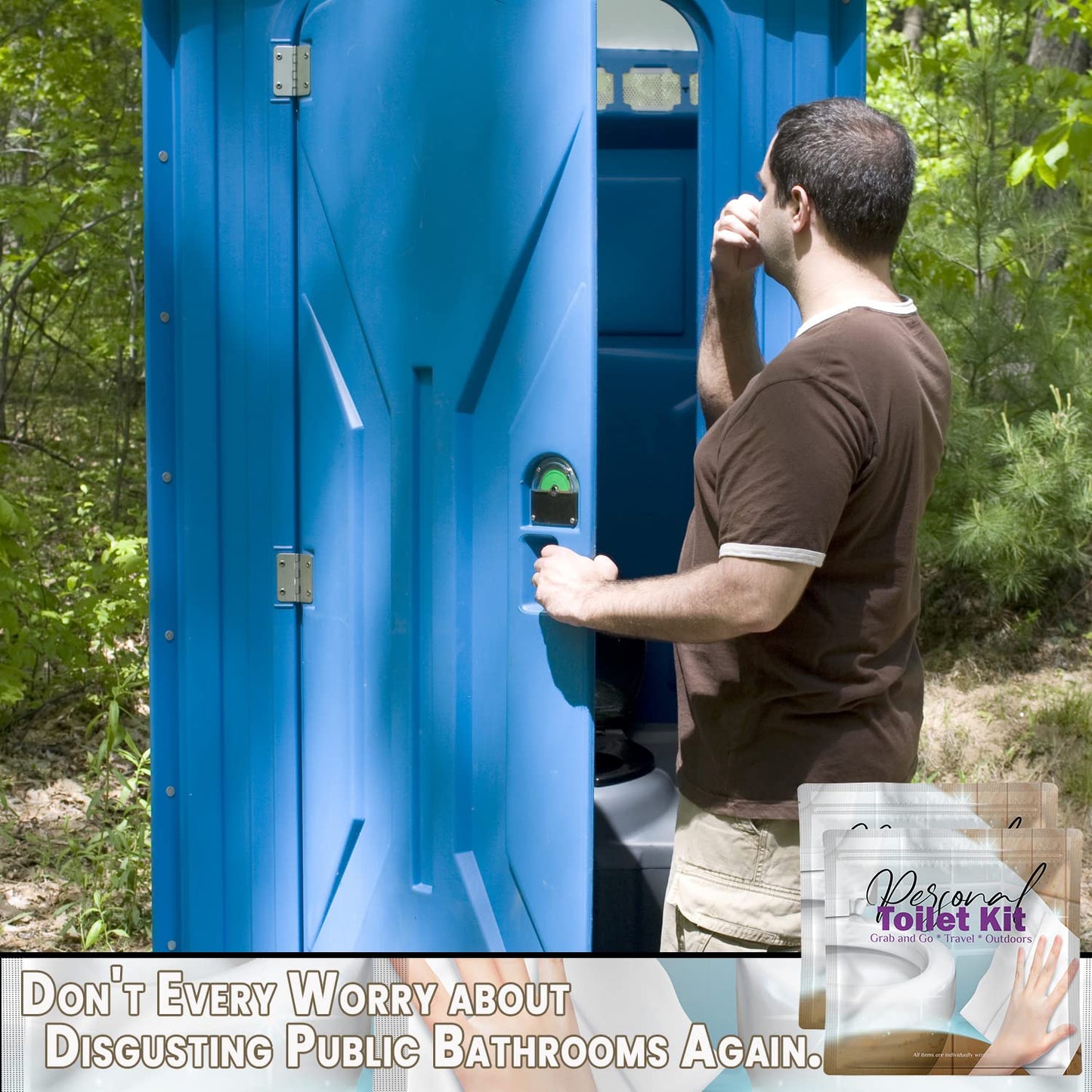 Personal Toilet Kit To Go – 10 Pack | Disposable Public Restroom Kit | Individually Wrapped for