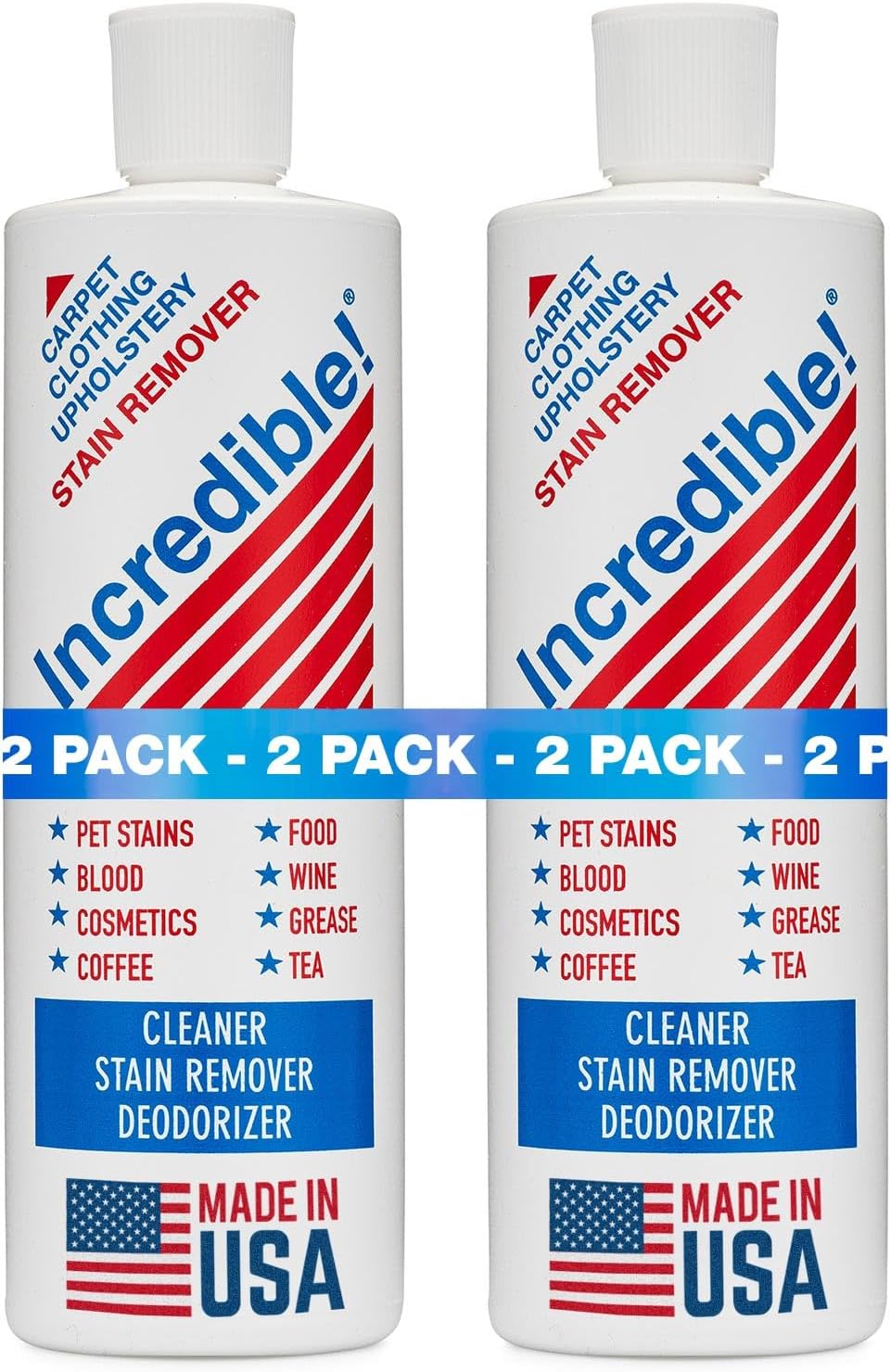 INCREDIBLE! Stain Remover - Instant Spot Remover For New and Old Stains - Blood, Red Wine, Coffee