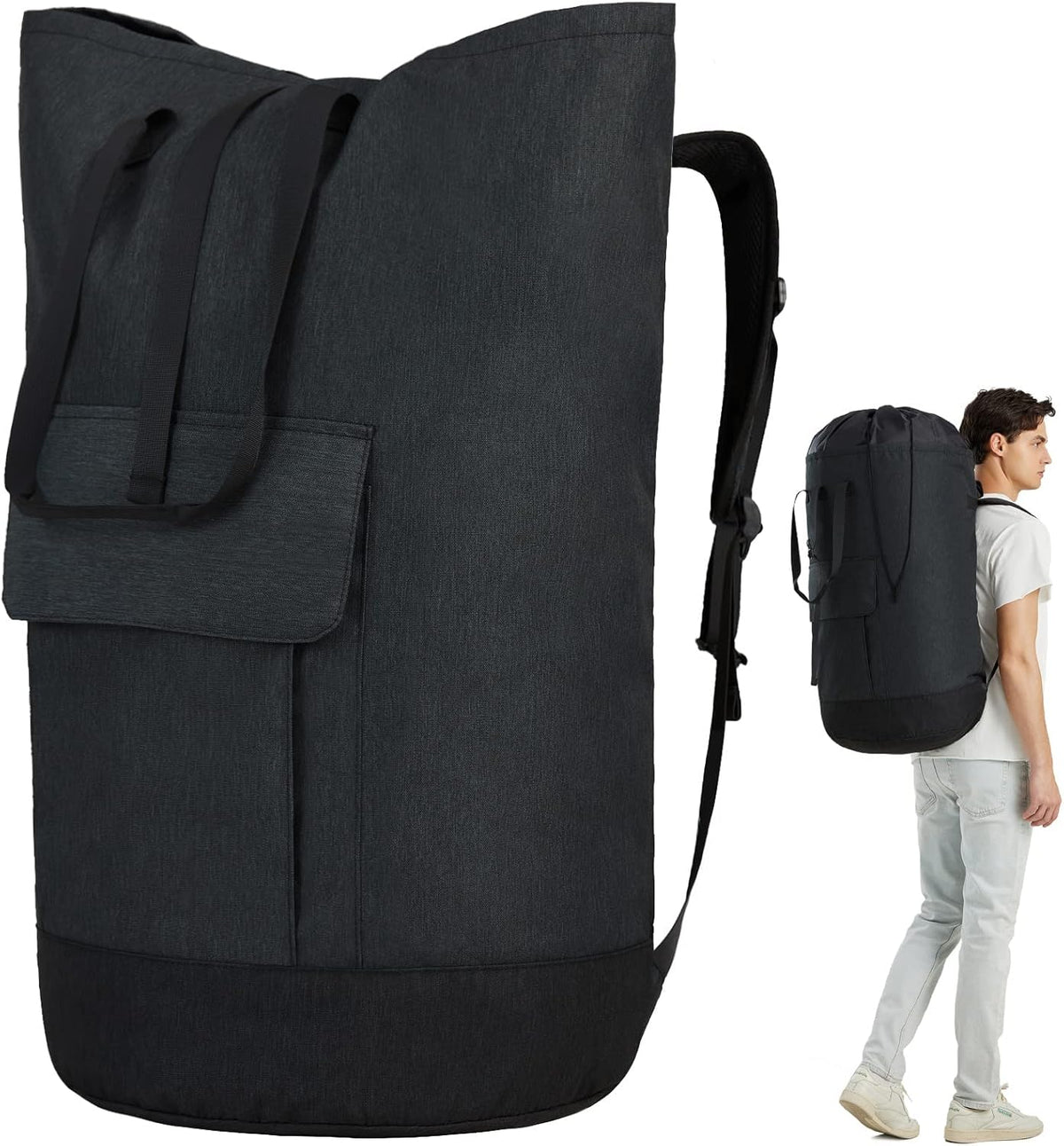 Laundry Backpack Bag 115L, Heavy Duty Laundry Bags with Shoulder Straps, Dirty Clothes Bag for