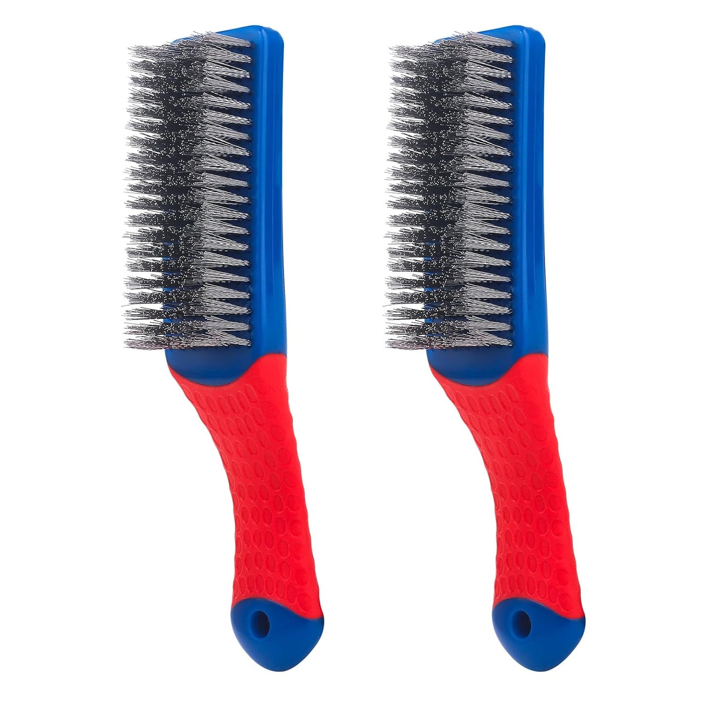 Wire Brushes 2 Pcs Steel Brushes Heavy Duty Carbon Steel and Stainless Steel Wire Scratch Brush