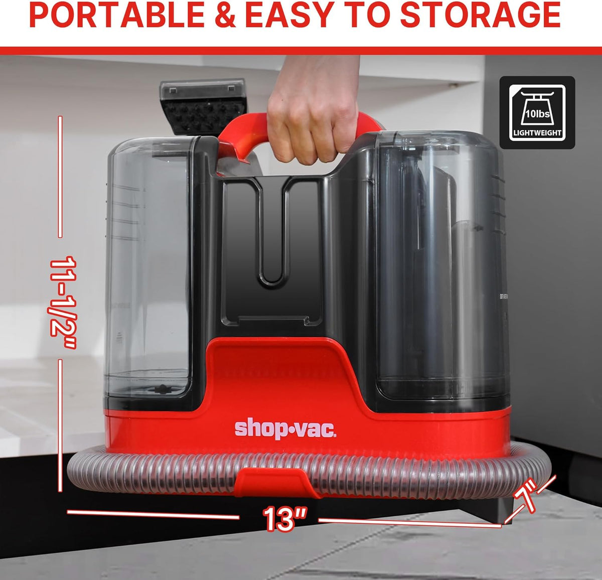 Shop-Vac Portable Carpet and Upholstery Cleaner Machine, Powerful Spot Cleaner for Pet Stains