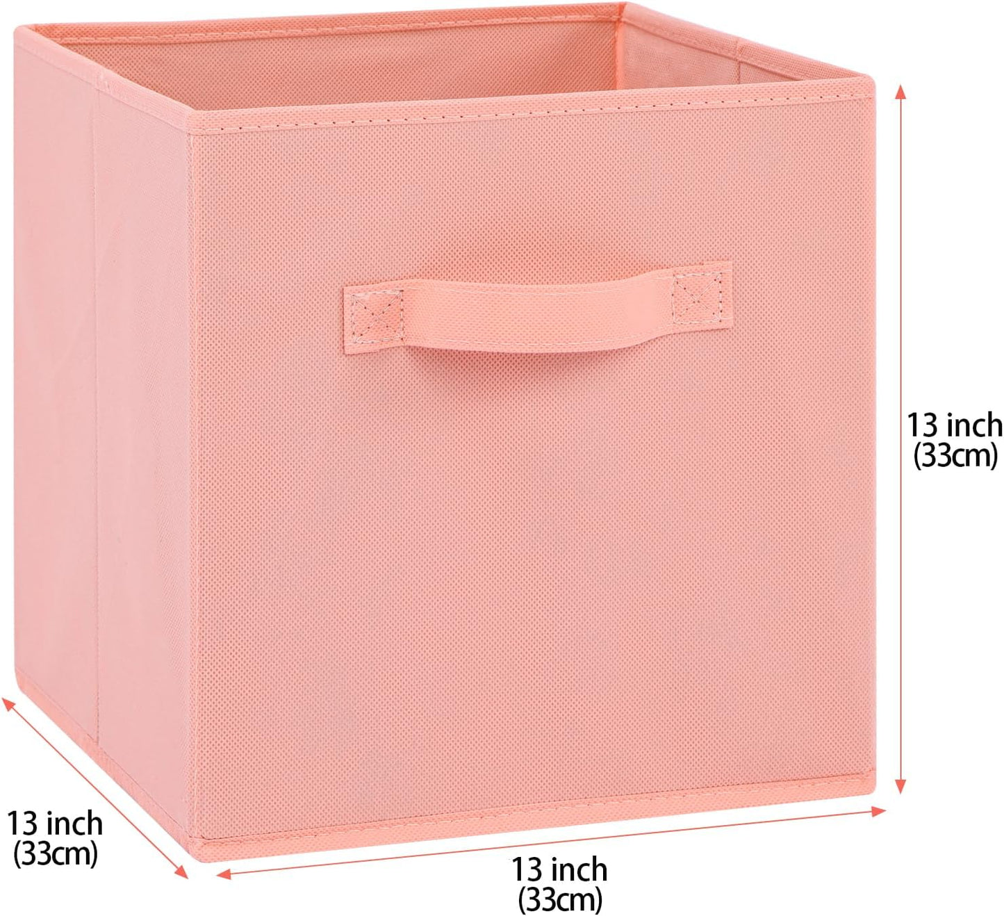 Stero 13x13x13 Inch Fabric Storage Bins 6 Pack Fun Colored Durable Storage Cubes with Handles