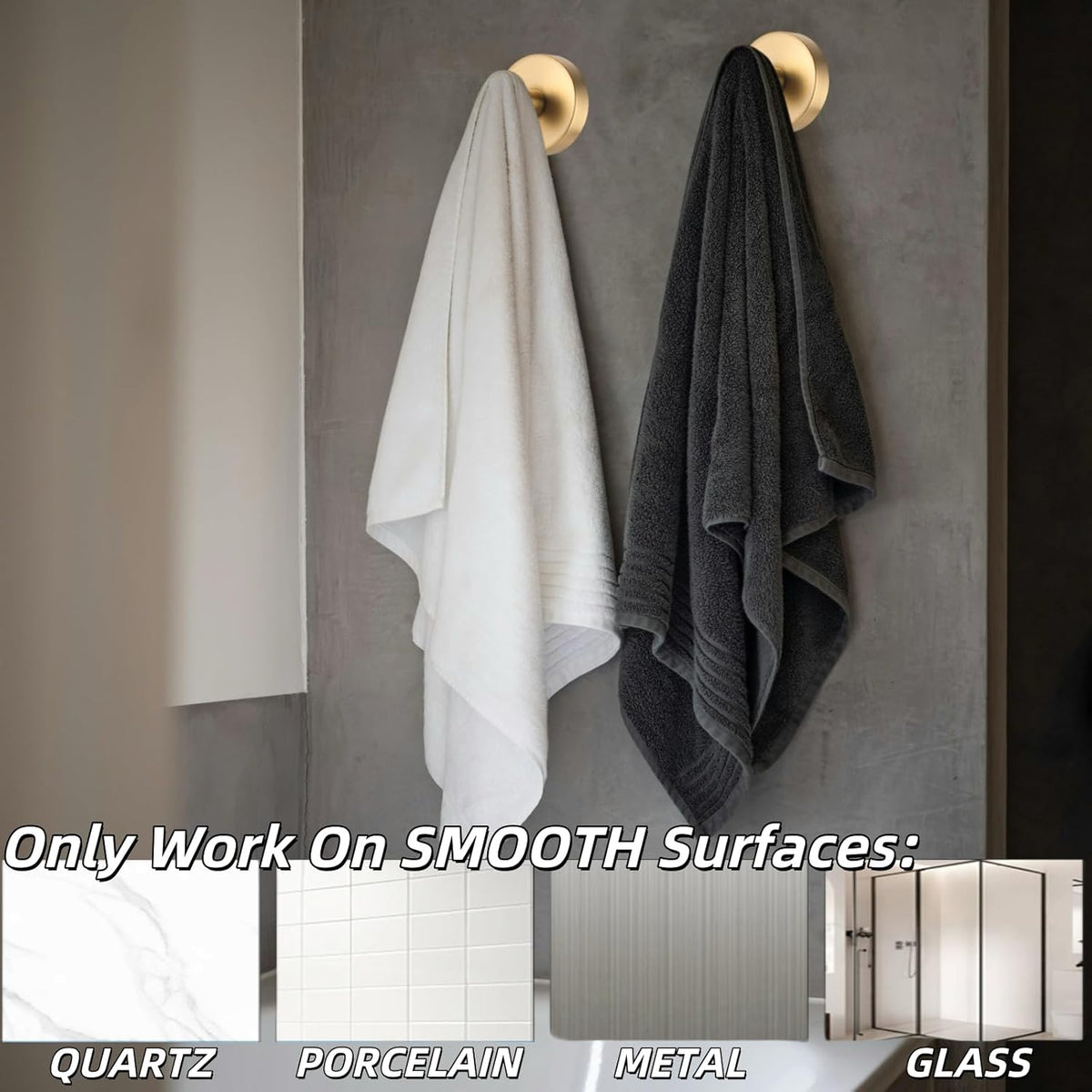 2025 Upgraded Stainless Steel Heavy Duty Suction Cup Hooks for Shower Bathroom Accessories