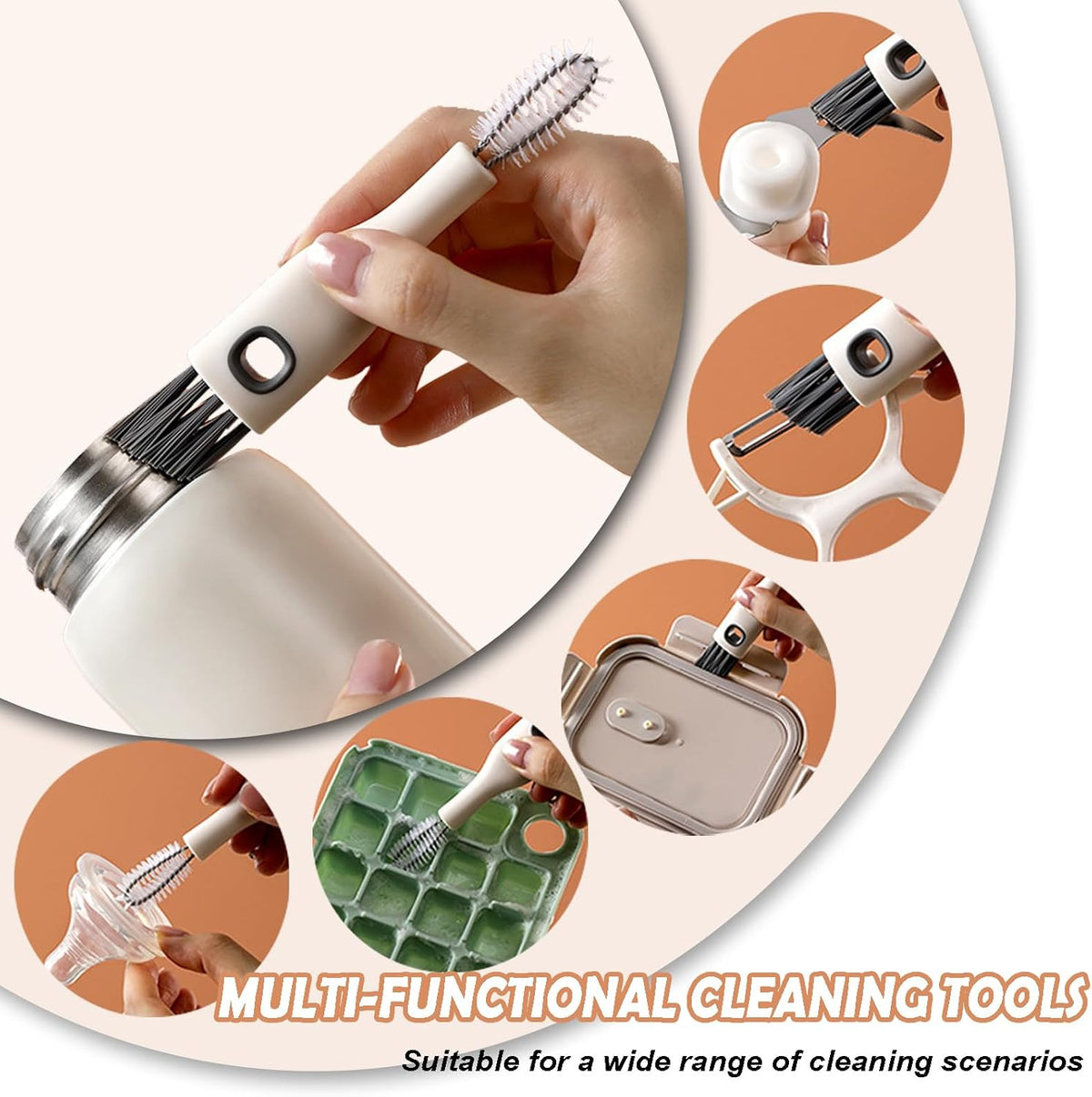 Cup Lid Cleaning Brush Set Multifunctional Bottle Cleaning Tools Portable Gap Cleaner Kit for Baby
