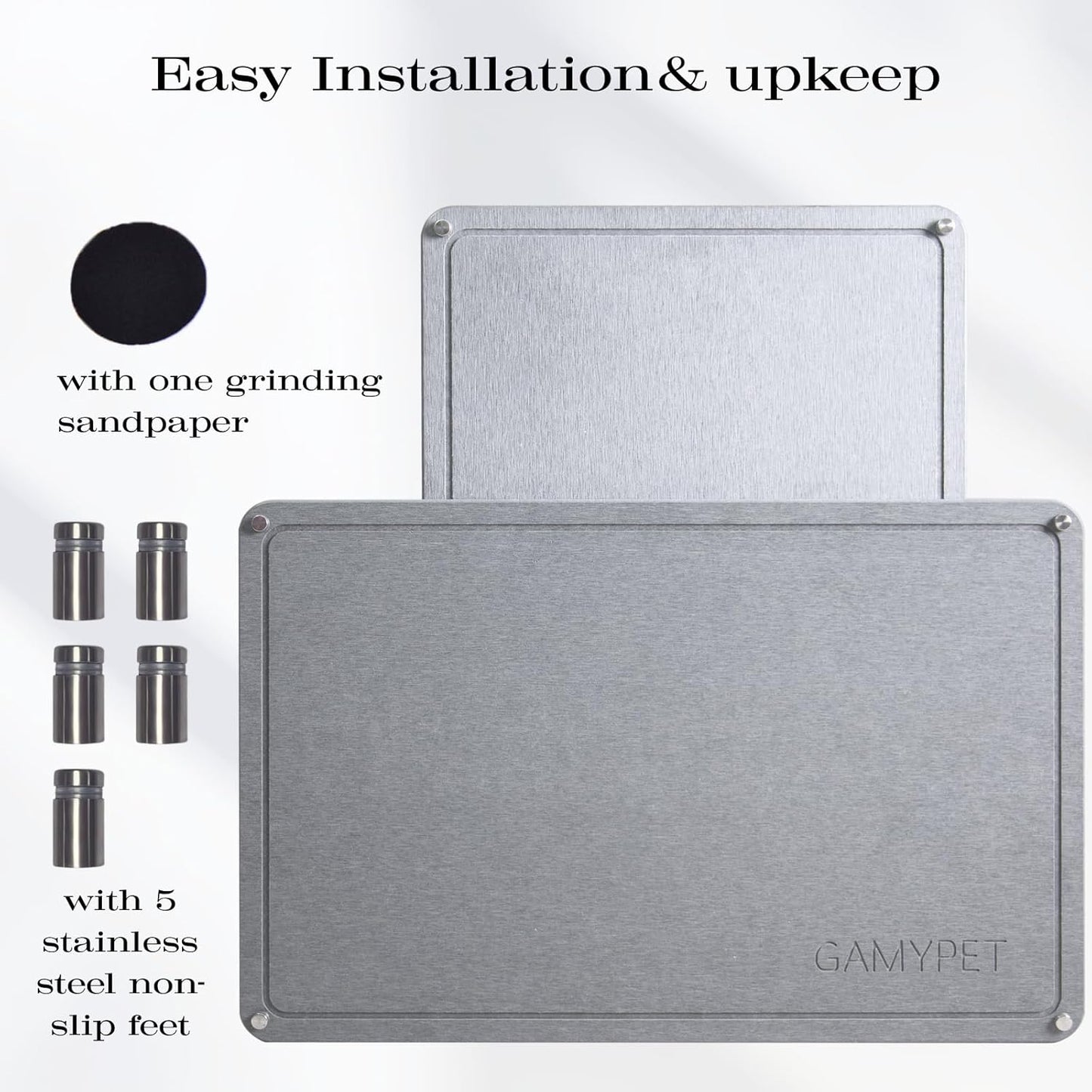 Stone Dish Drying Mat 24"×16" Large Diatomaceous Earth Dishes Quick Dry Pad for Kitchen Counter
