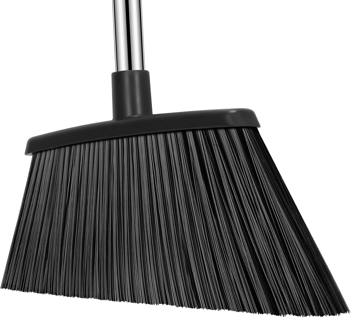 Heavy Duty Broom, 55 Inch Long Handle Outdoor Large Angle Brooms, Commercial Broom for Sweeping