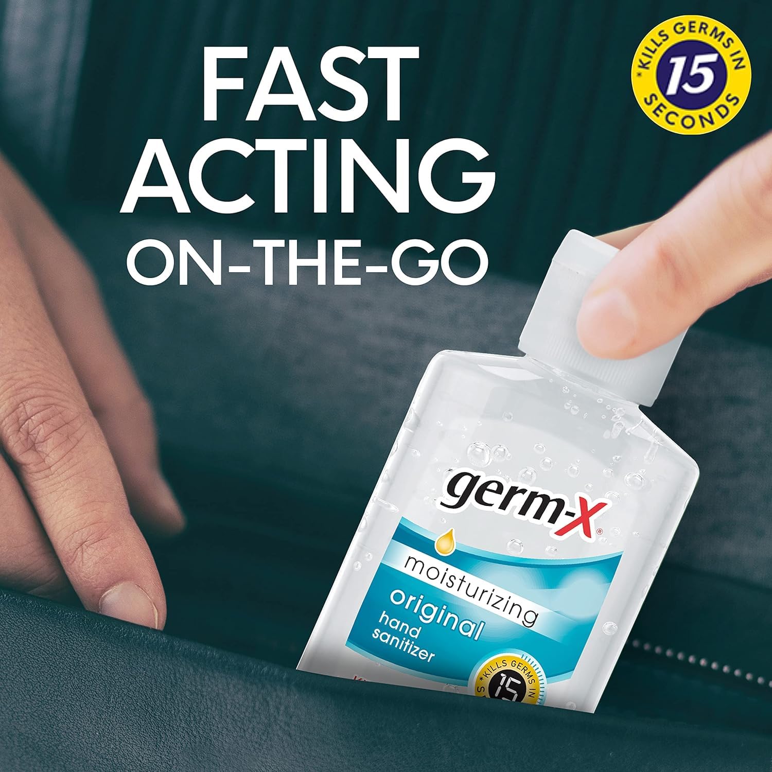 Germ-X Original Hand Sanitizer Gel, Mini Travel Size for On-The-Go, Display Pack, Back to School