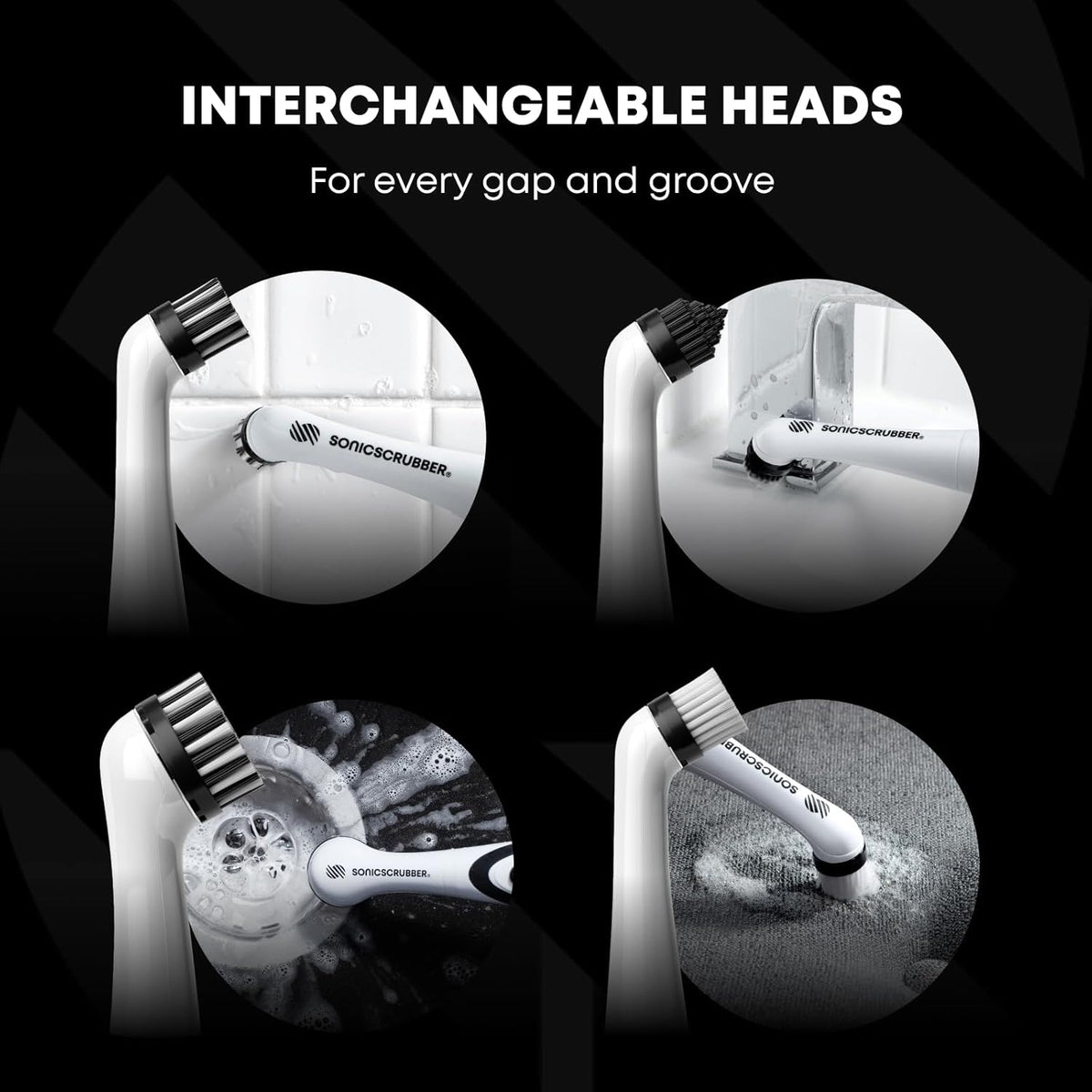 Household Cleaning Brush - Electric Scrubbing Brush - Home, Kitchen & Bathroom - Removes Mould &
