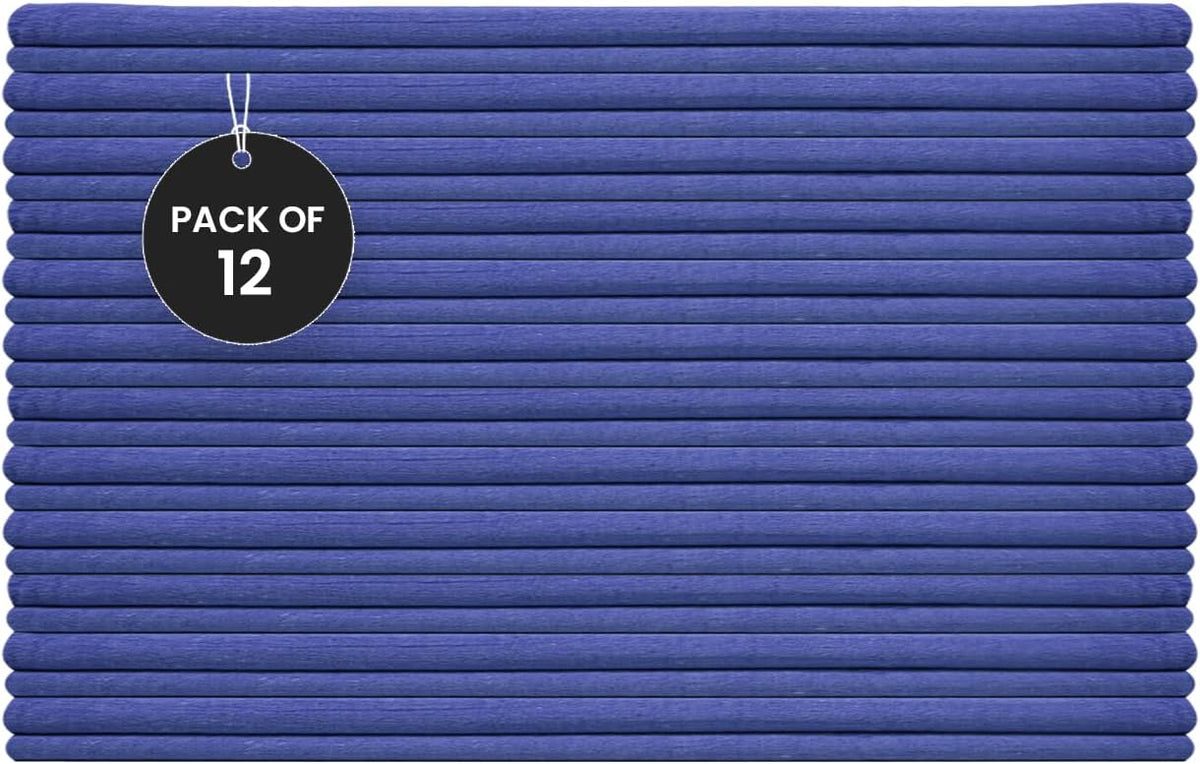 Auto Mechanic Shop Towels (13"x14"), 12 Pack (Blue) - 100% Cotton Commercial Grade Rags for