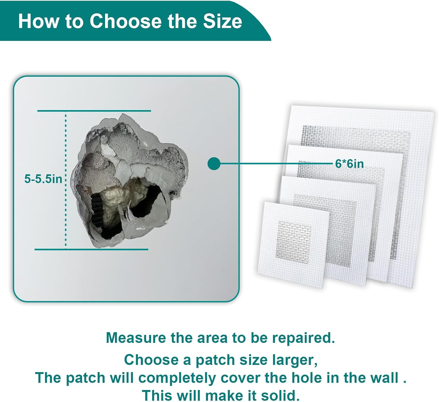 19 Pack Drywall Repair Kit for Large Holes, 2/4/6/8 Inch Dry Wall Patch Kits for Erase a Small Nail