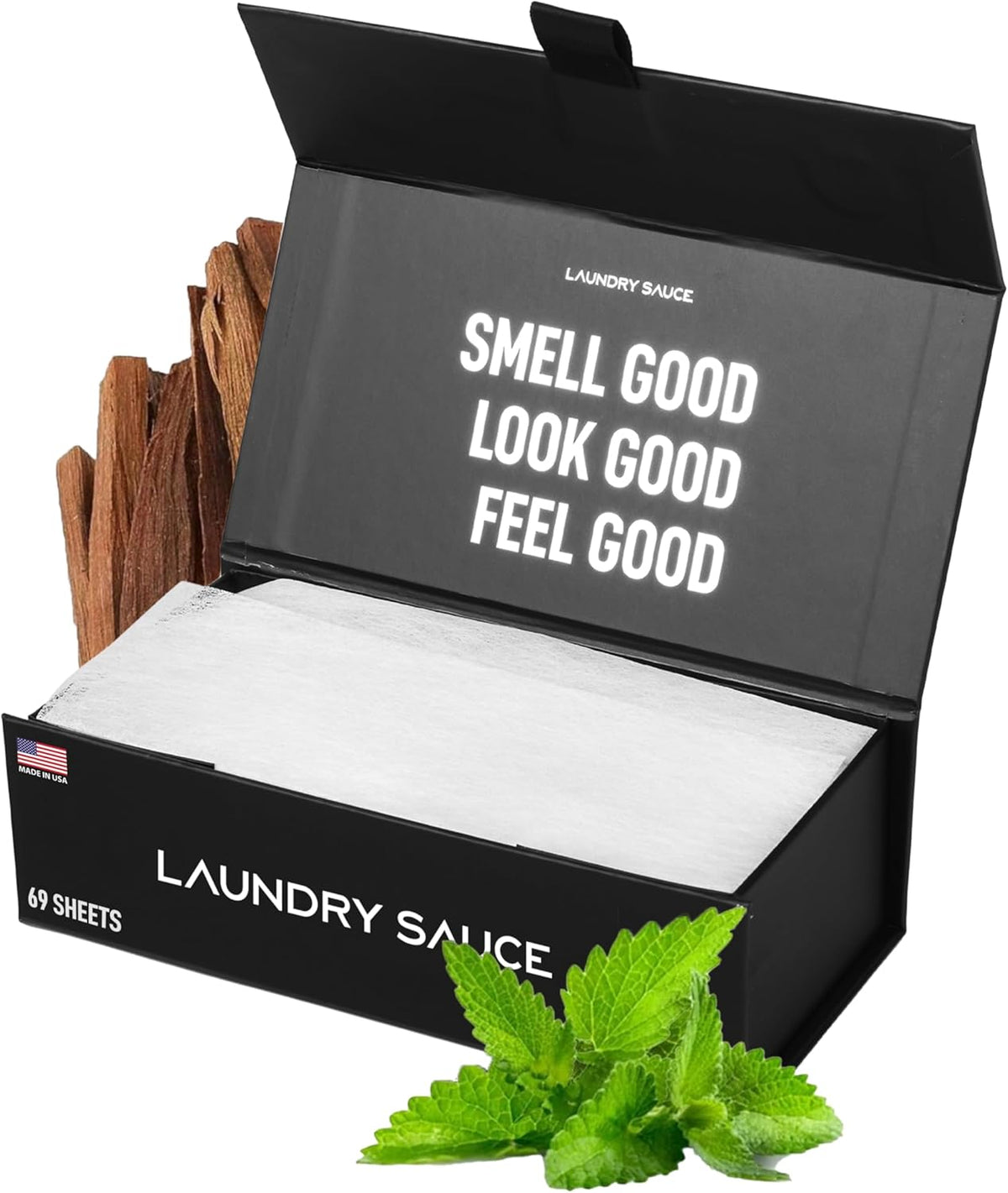 Laundry Sauce - Laundry Dryer Sheets (Australian Sandalwood), Luxury Fragrance, Contains Essential