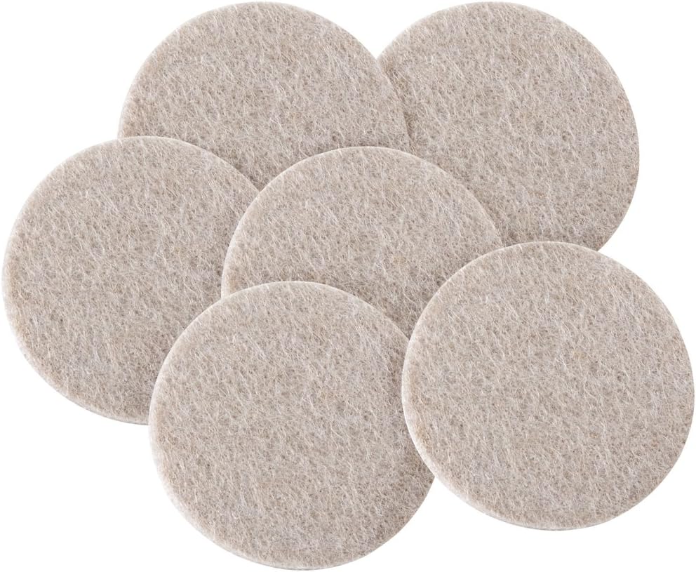 SoftTouch Heavy-Duty Felt Furniture Pads – 2" Round Self-Adhesive Floor Protectors for Hardwood