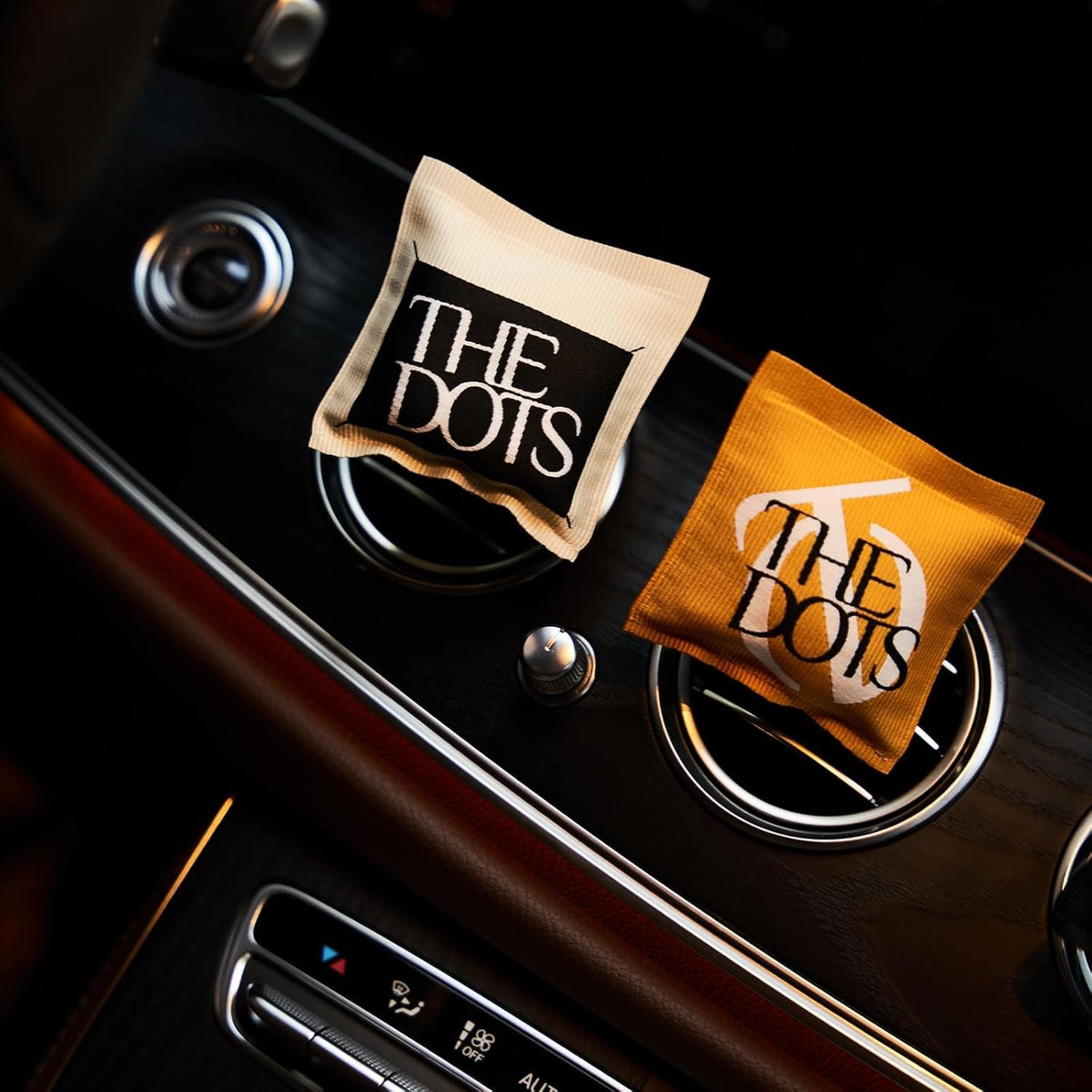 THEDOTS Series Sicilian Orange Car Vent Clip, Fabric Sachet Air Freshener, 30 Days Long-Lasting for