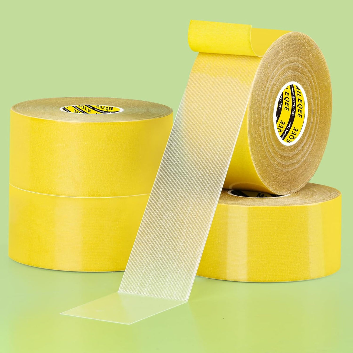 4Pack Double Sided Tape Heavy Duty, 2in x 66FT (264FT Total), Super Sticky Resistente Clear Tape