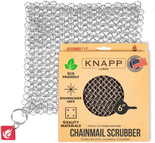 Knapp Made CM Scrubber 6" Small Ring Cast Iron Scrubber - Cast Iron Cleaner for Hard Anodized