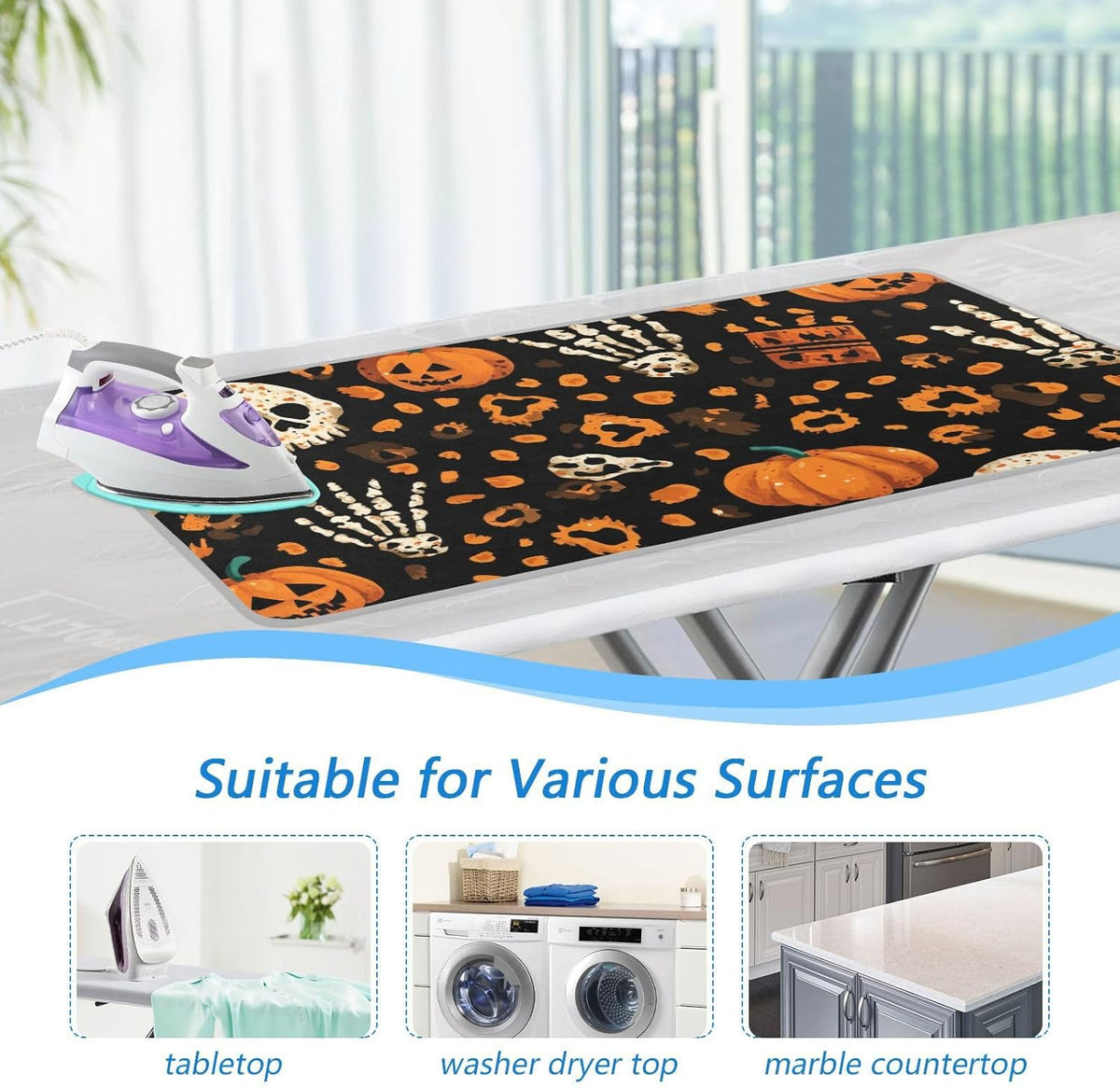 Ironing Mat Portable Ironing Pad Ironing Blanket for Table Top Heat Resistance Double-Side Using