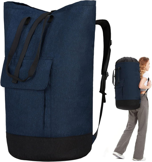Laundry Bag Backpack Extra Large, Heavy Duty Laundry Bag With Straps, College Dorm Room Essentials