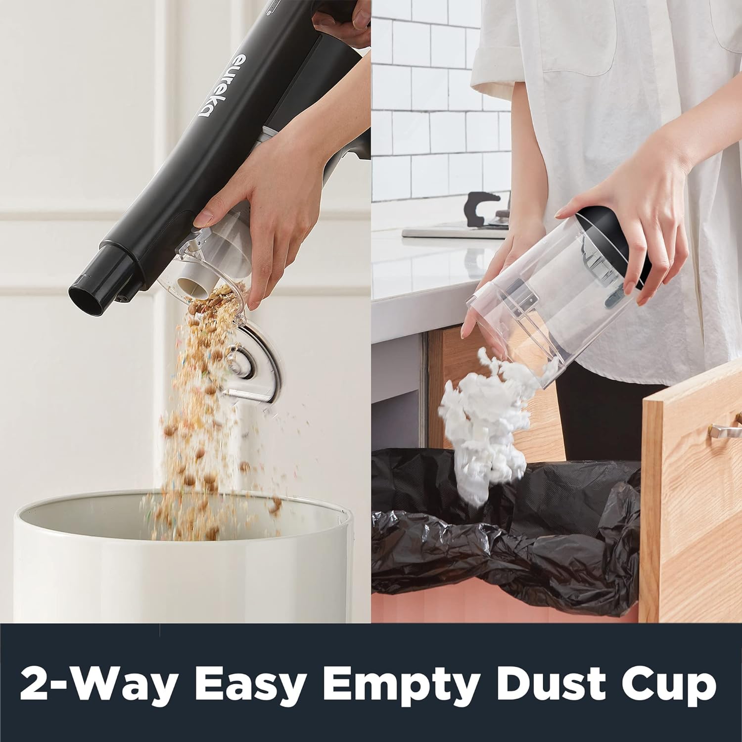 Eureka Cordless Vacuum Cleaner, Vacuum Cleaner for Home Rechargeable, Lightweight Stick Vacuum for