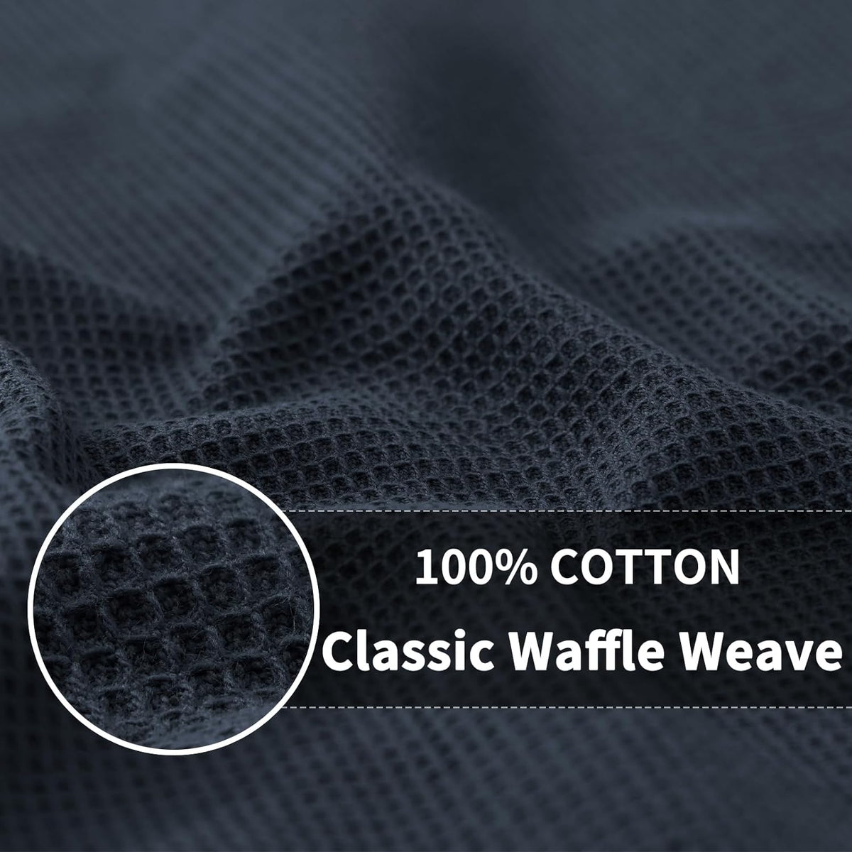 Homaxy 100% Cotton Waffle Weave Dish Cloths - 6 Pack Soft and Absorbent Dish Towels - 12 x 12
