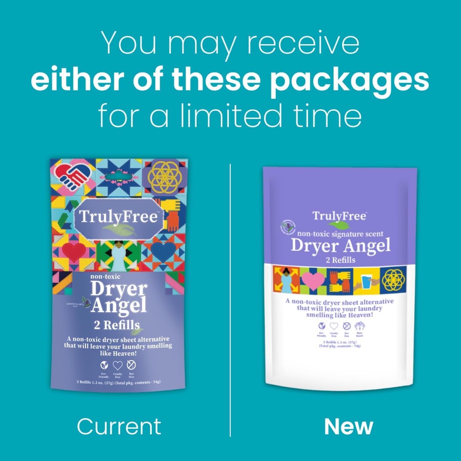 Truly Free Dryer Angel - Natural Dryer Sheet Alternative, Non-Toxic Reusable Fabric Softener Sheets