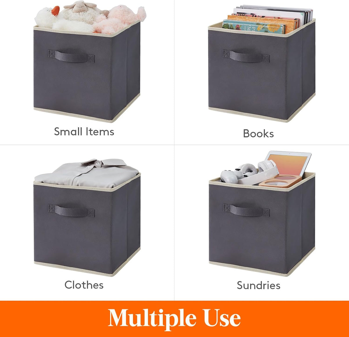 Lifewit 12 Packs Storage Cubes, 11 Inch Cube Storage Bins, Foldable Decorative Fabric Storage
