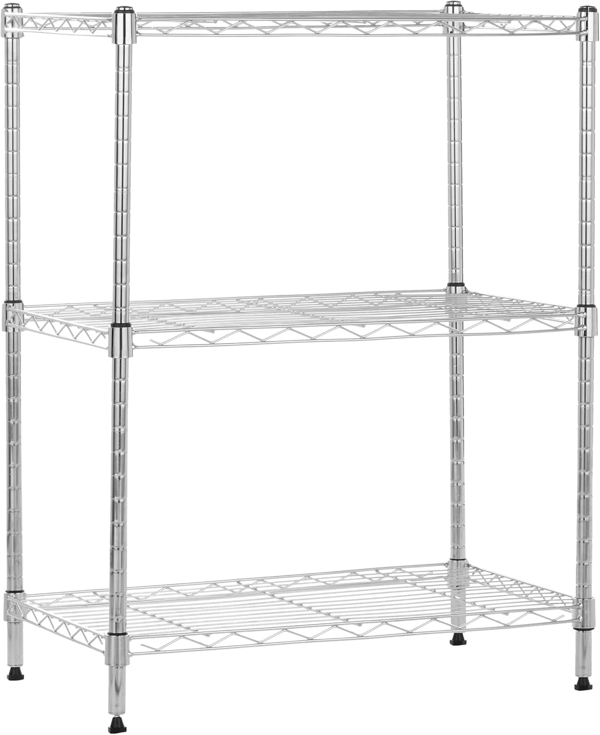 Amazon Basics 3-Shelf Adjustable Heavy Duty Steel Wire Rack Storage Shelving Organizer for Kitchen
