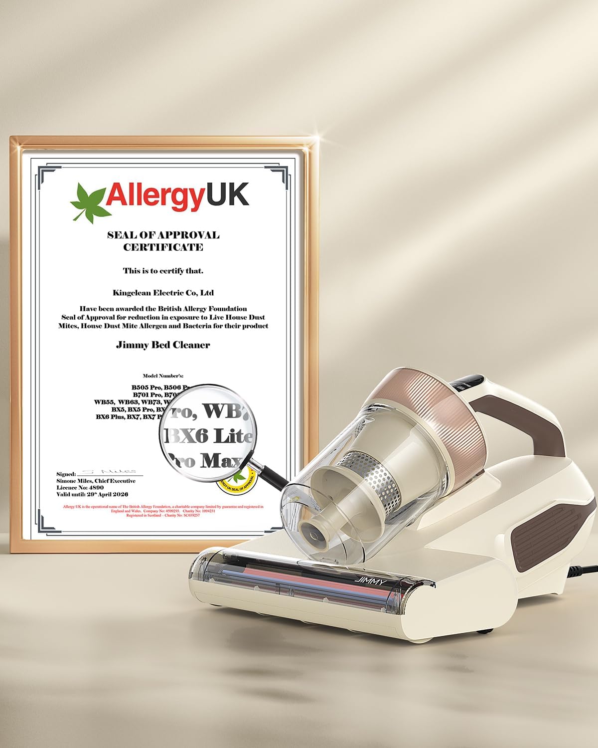 Jimmy Mattress Vacuum Cleaner, Bed Vacuum with UV & Ultrasound, High Heating, Smart Dust Sensor
