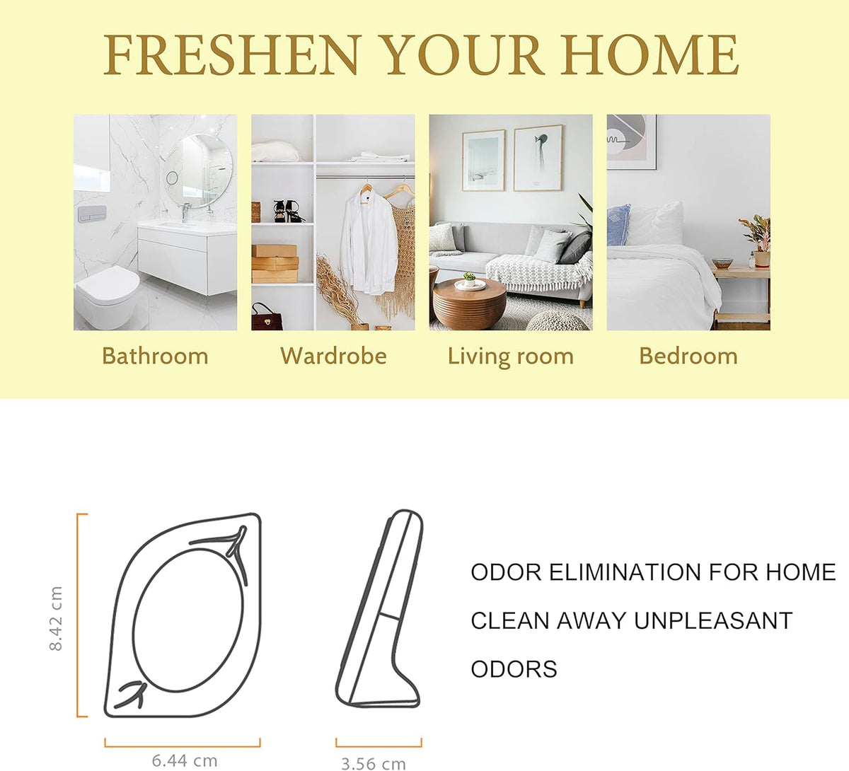 Air Freshener for Home, 4 Pack, Vanilla, Odor Eliminator for Small Area Closets Bathroom Pets